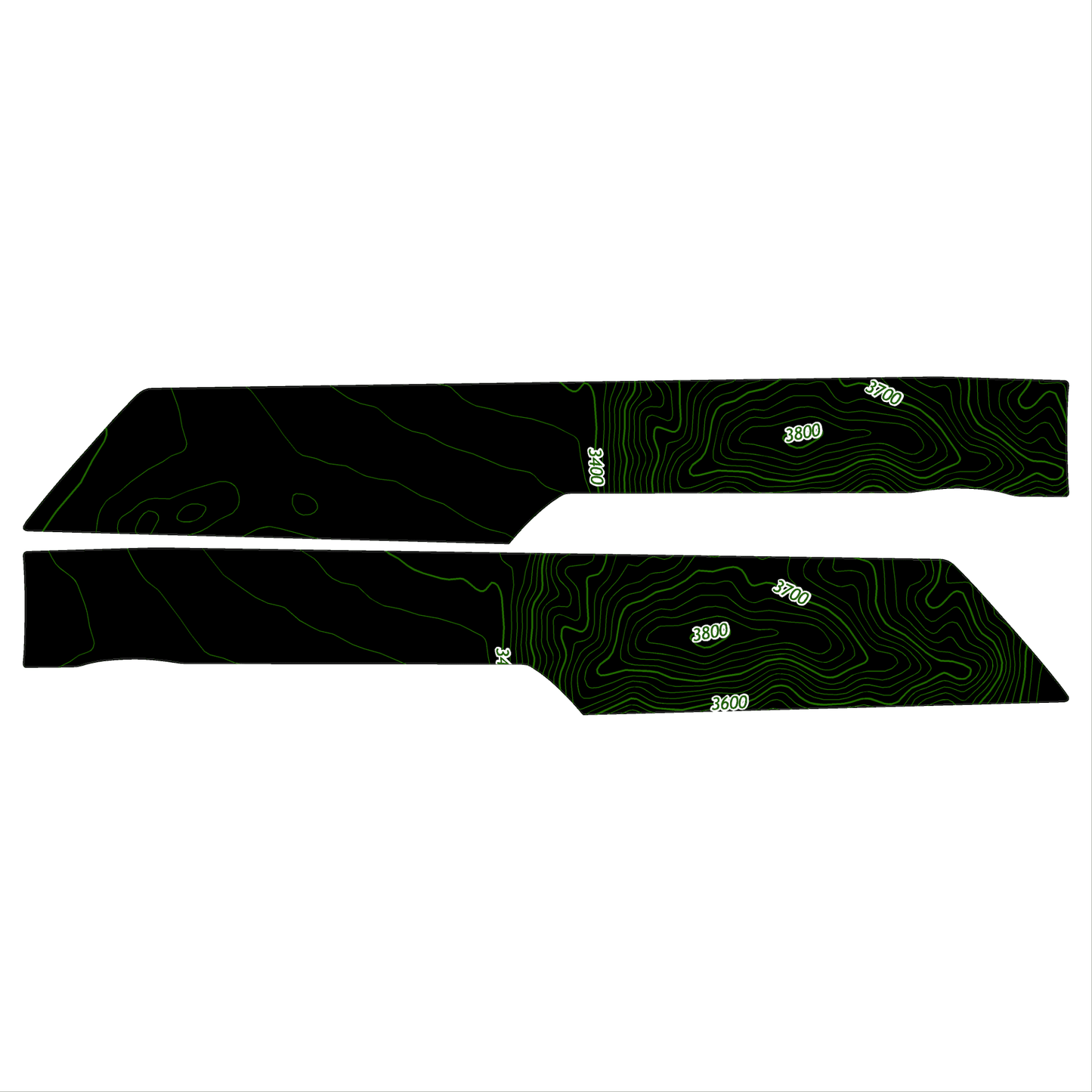 Topo Rear Interior Upper Door Card Insert Overlays (Printed Series) - 2021+ Bronco 4 Door - Speedlogix