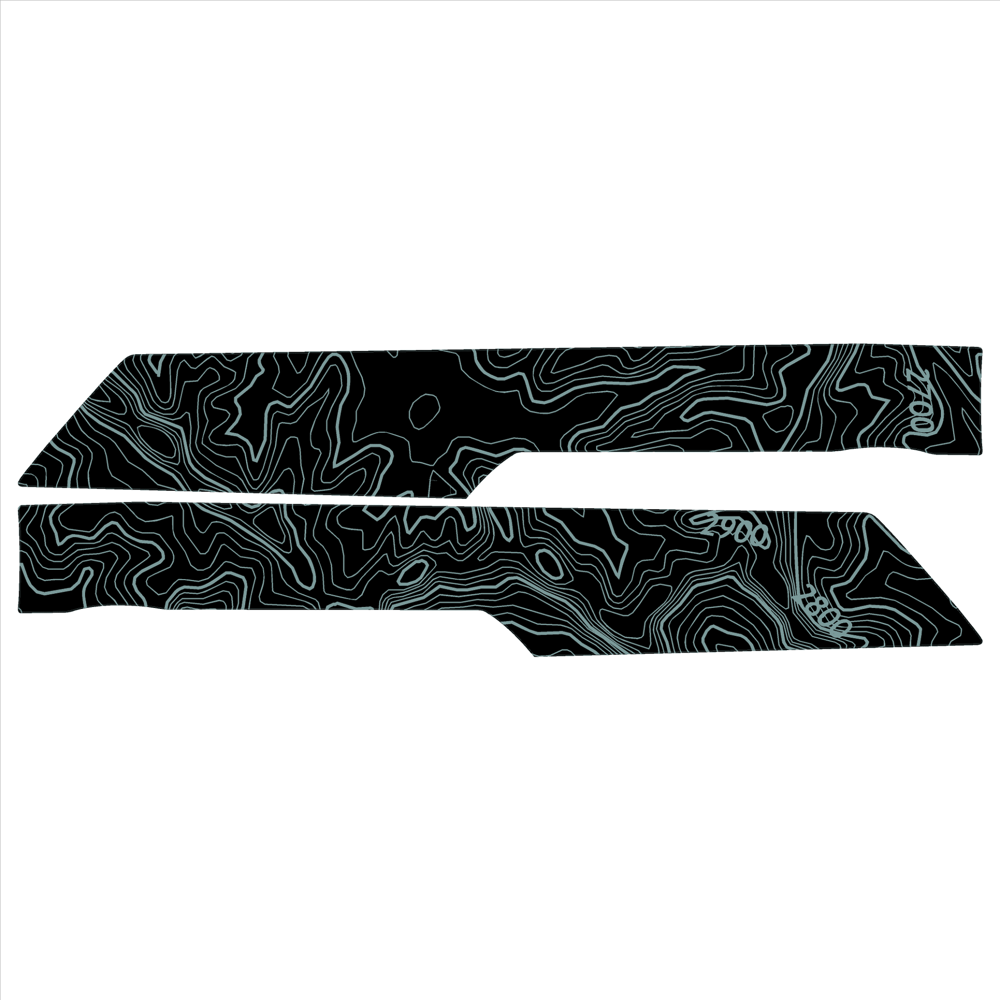 Topo Rear Interior Upper Door Card Insert Overlays (Printed Series) - 2021+ Bronco 4 Door - Speedlogix