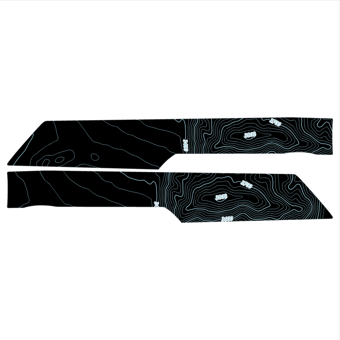 Topo Rear Interior Upper Door Card Insert Overlays (Printed Series) - 2021+ Bronco 4 Door - Speedlogix