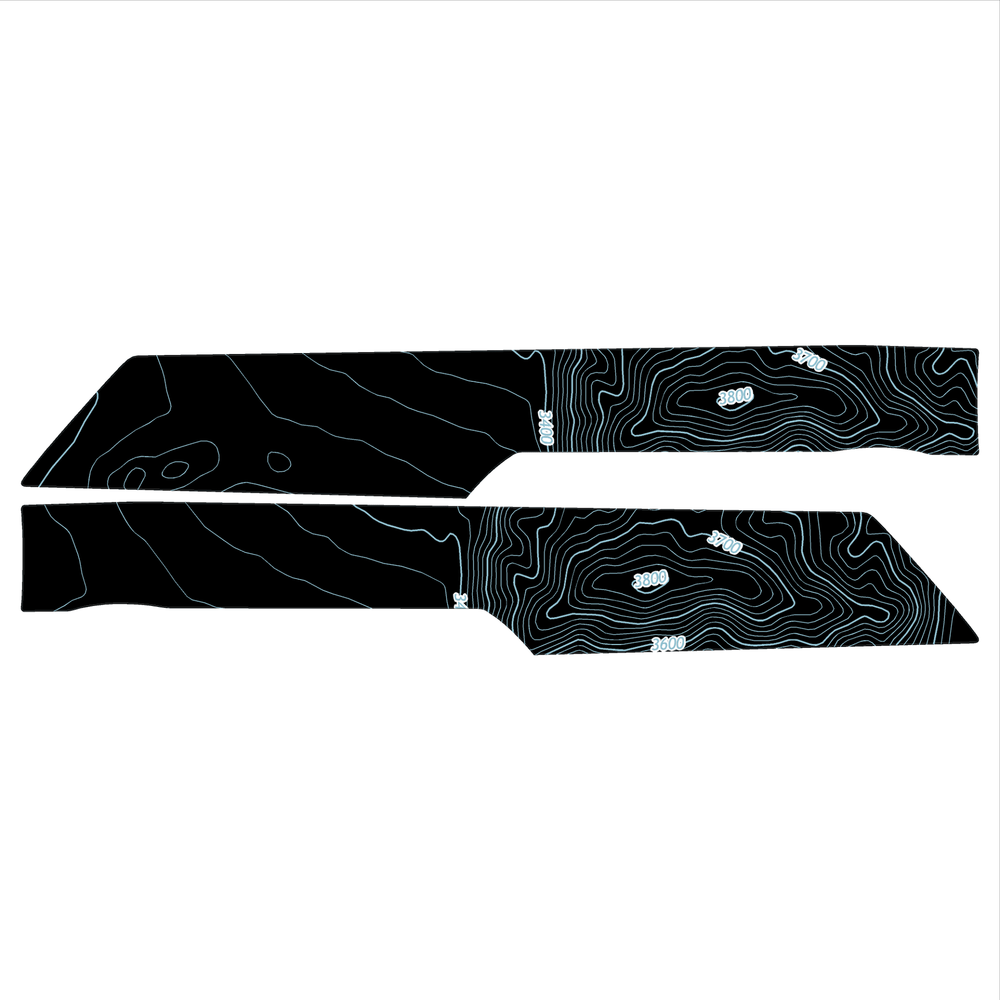 Topo Rear Interior Upper Door Card Insert Overlays (Printed Series) - 2021+ Bronco 4 Door - Speedlogix