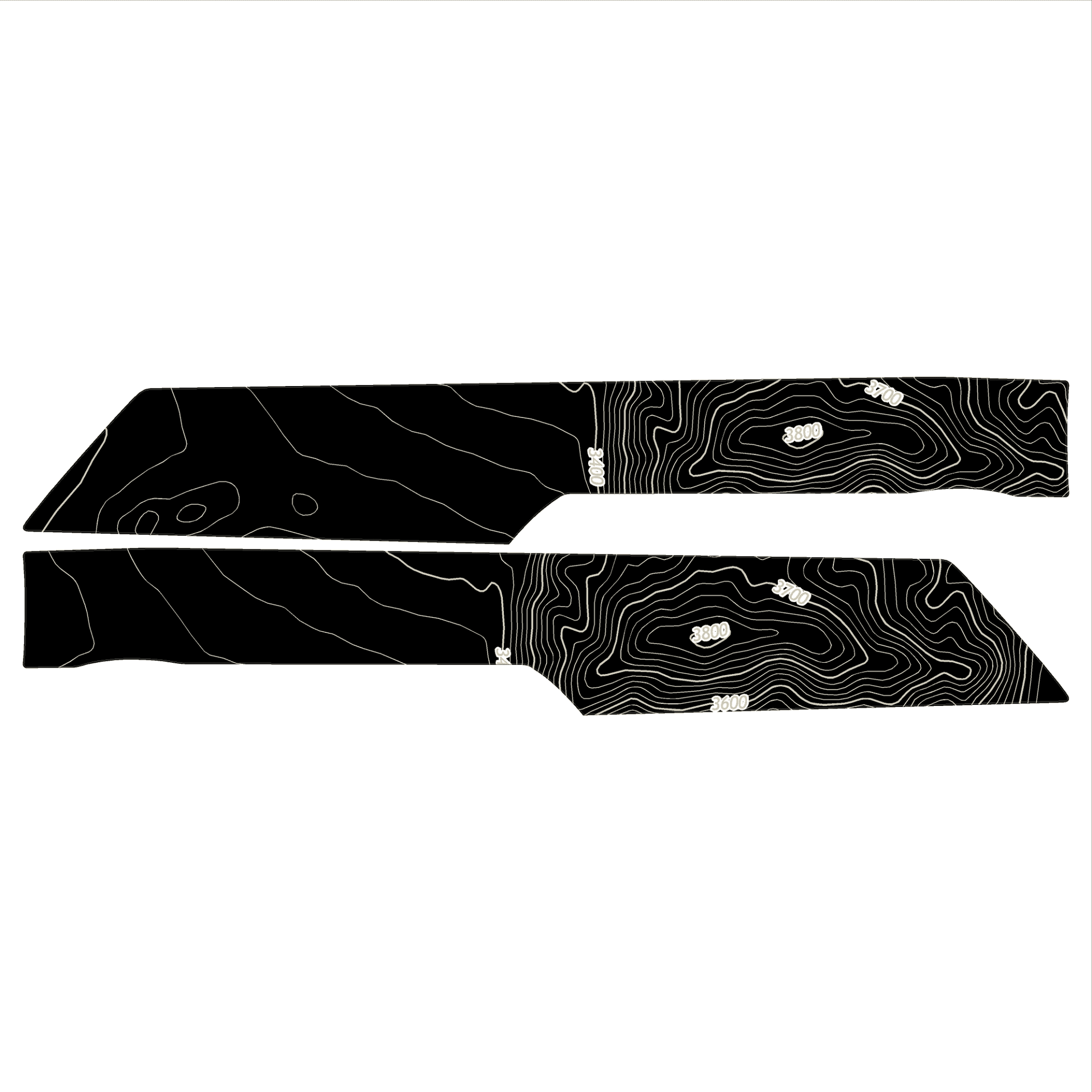 Topo Rear Interior Upper Door Card Insert Overlays (Printed Series) - 2021+ Bronco 4 Door - Speedlogix