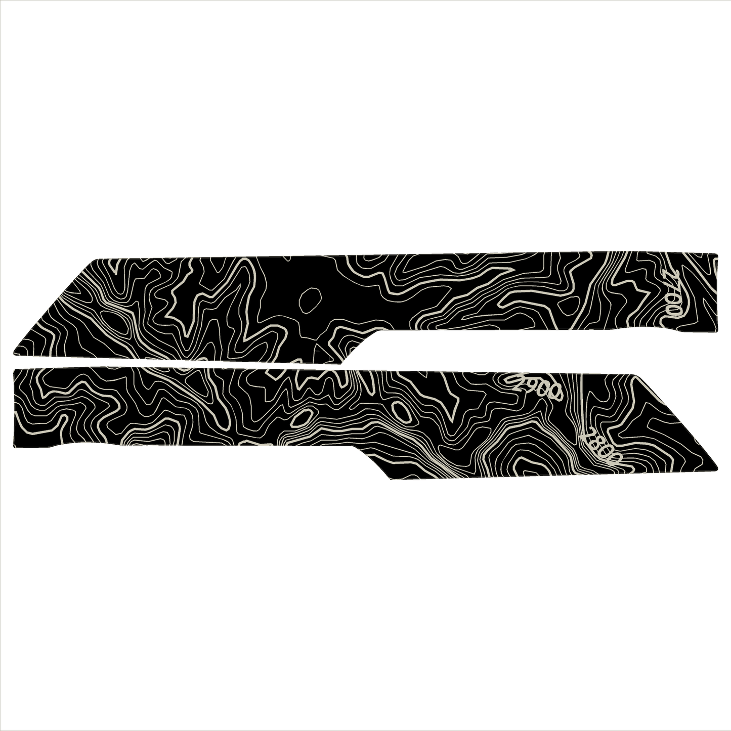 Topo Rear Interior Upper Door Card Insert Overlays (Printed Series) - 2021+ Bronco 4 Door - Speedlogix