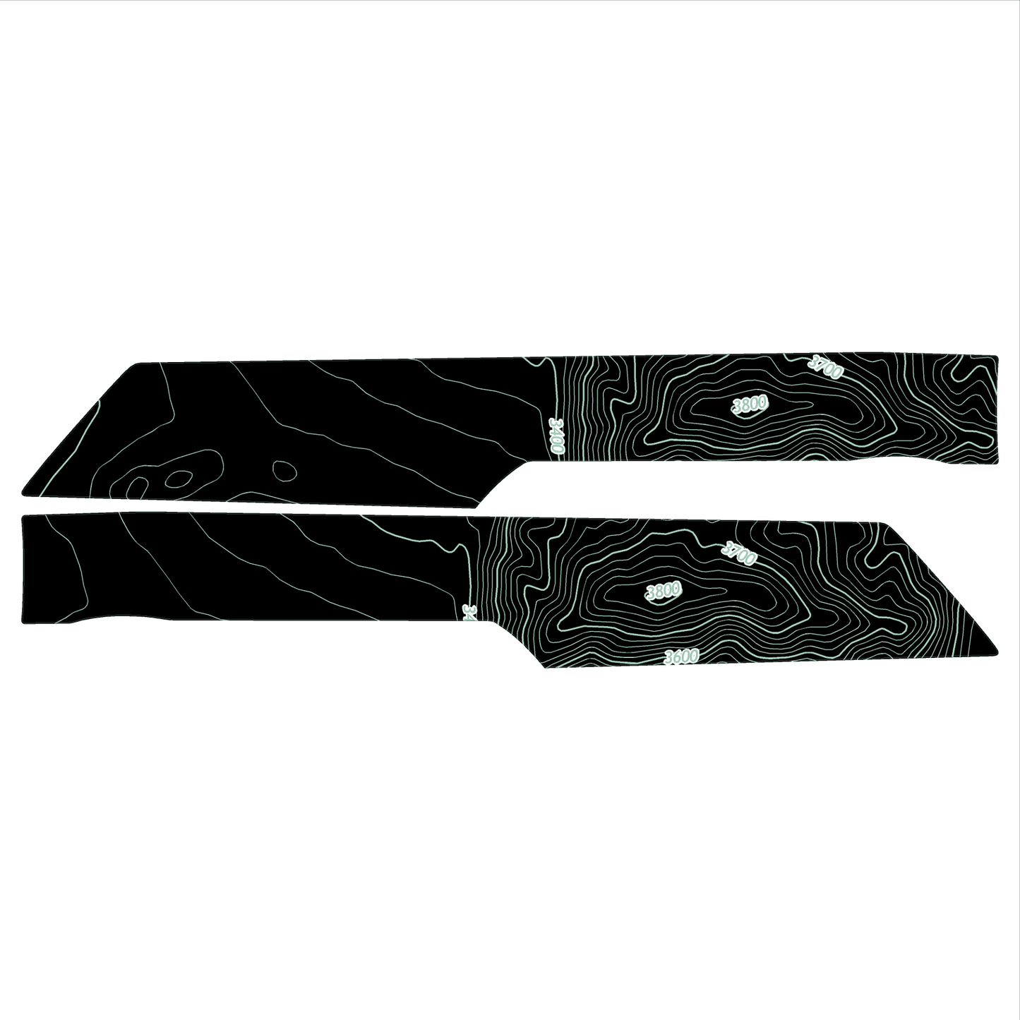 Topo Rear Interior Upper Door Card Insert Overlays (Printed Series) - 2021+ Bronco 4 Door - Speedlogix