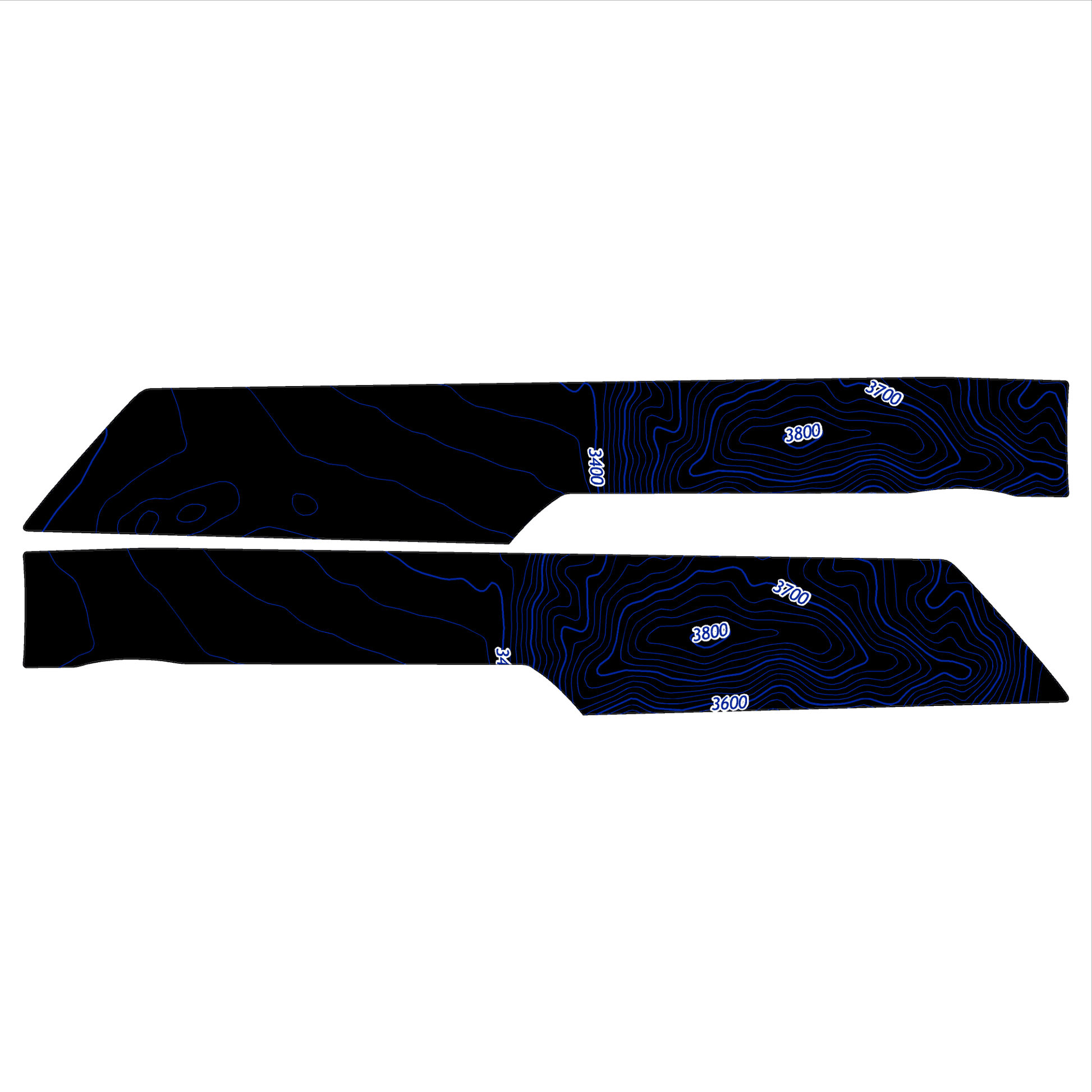 Topo Rear Interior Upper Door Card Insert Overlays (Printed Series) - 2021+ Bronco 4 Door - Speedlogix