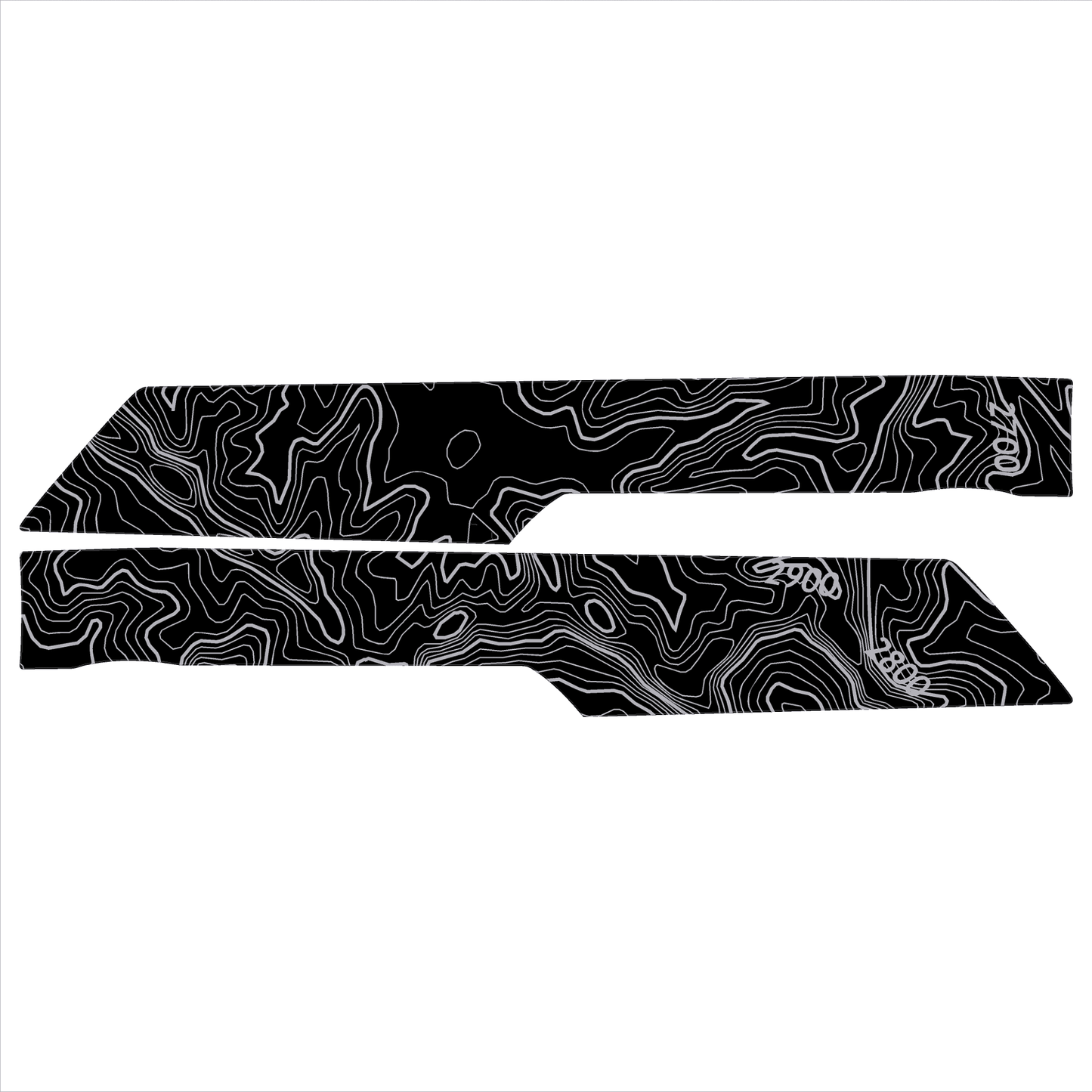 Topo Rear Interior Upper Door Card Insert Overlays (Printed Series) - 2021+ Bronco 4 Door - Speedlogix