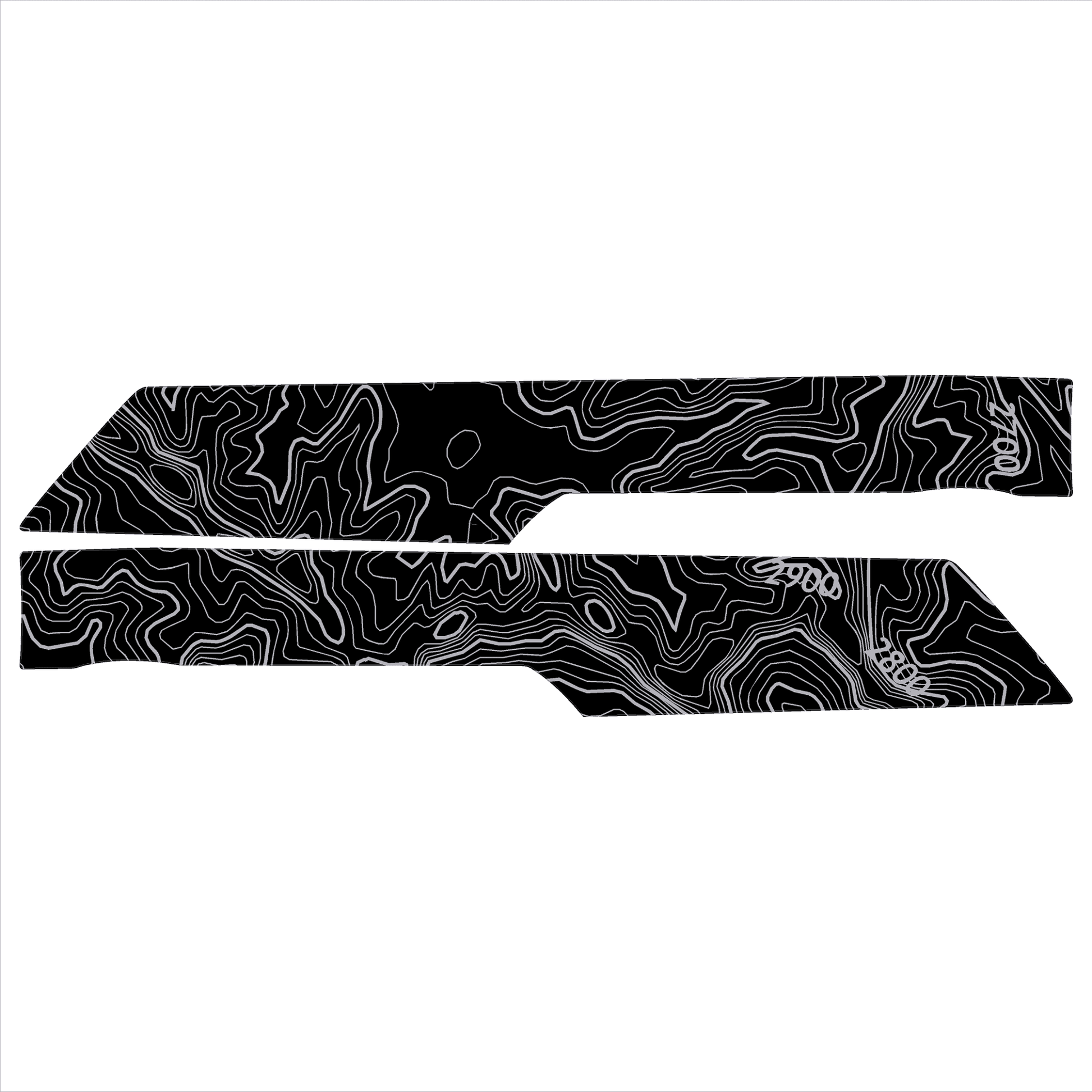 Topo Rear Interior Upper Door Card Insert Overlays (Printed Series) - 2021+ Bronco 4 Door - Speedlogix