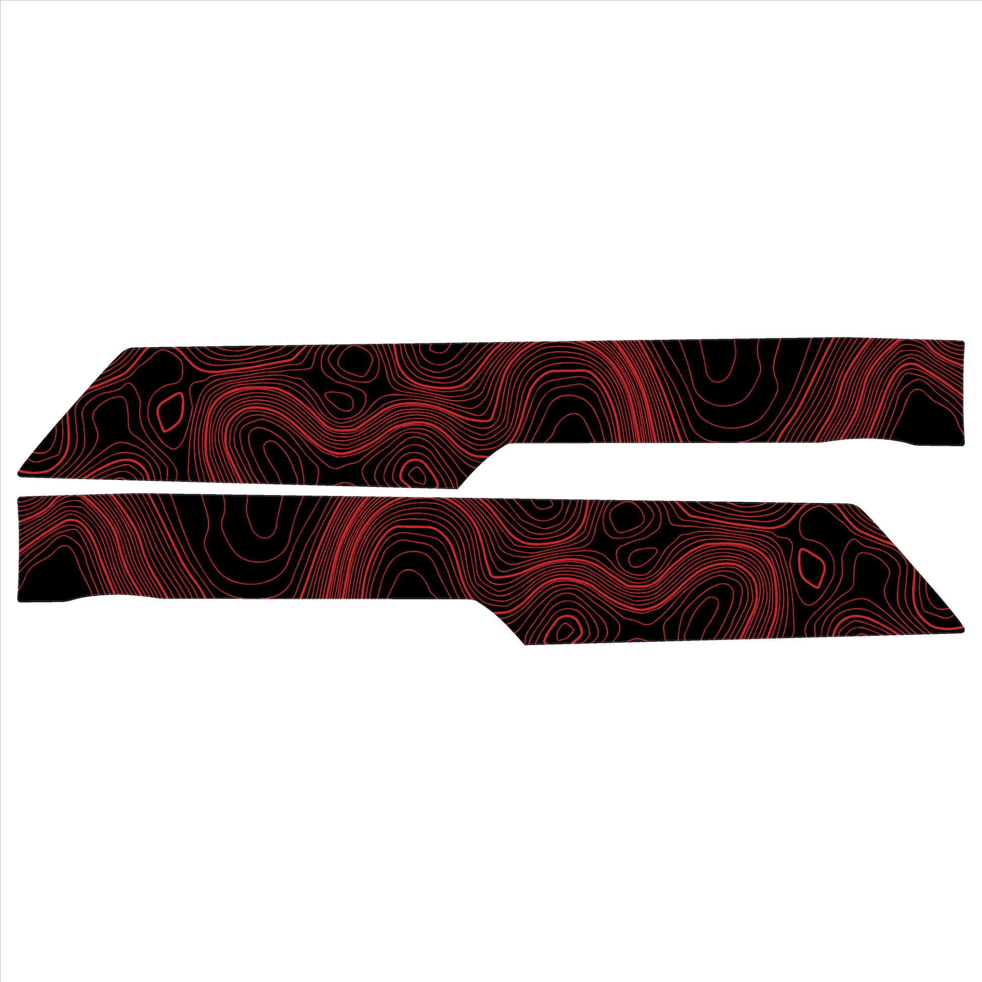 Topo Rear Interior Upper Door Card Insert Overlays (Printed Series) - 2021+ Bronco 4 Door - Speedlogix