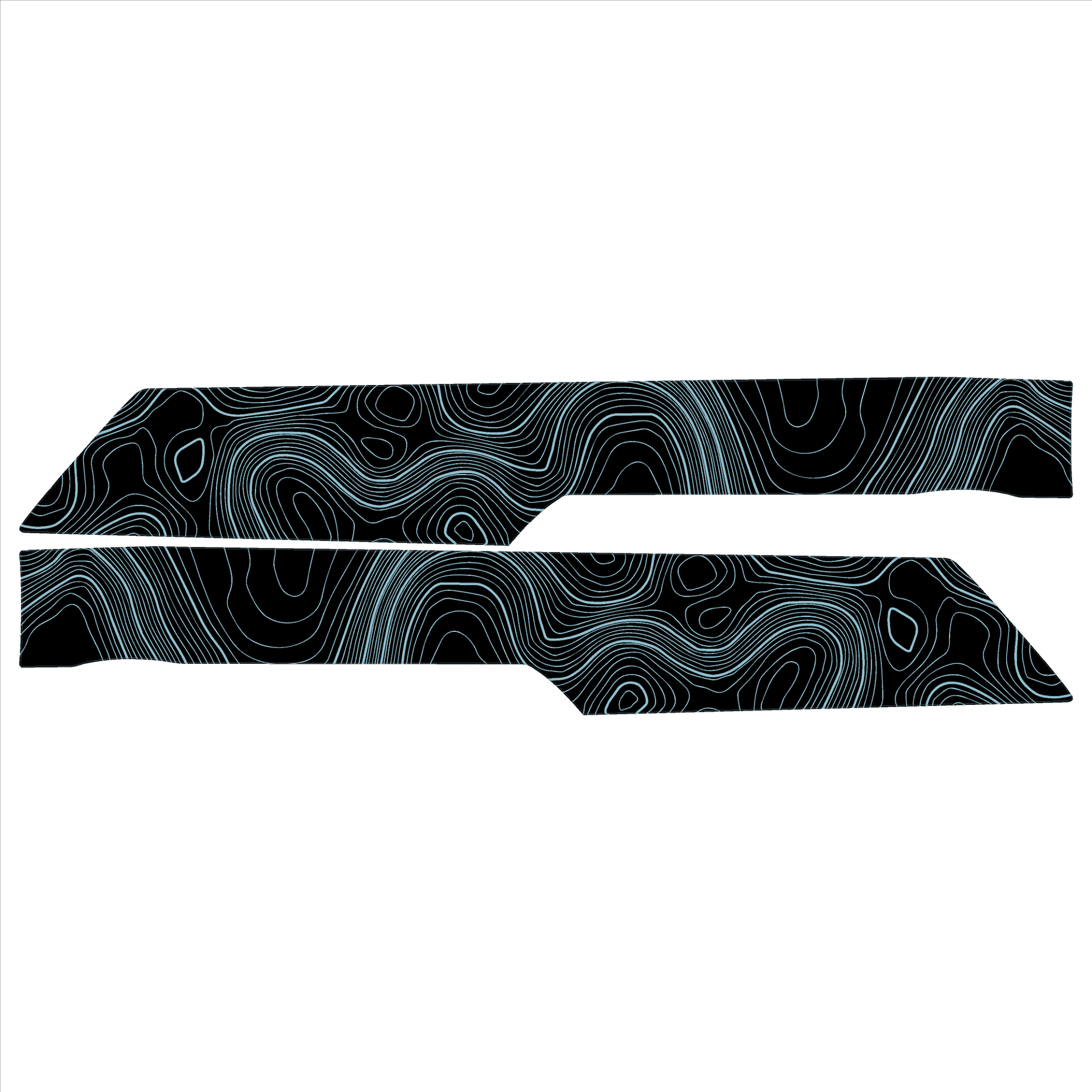Topo Rear Interior Upper Door Card Insert Overlays (Printed Series) - 2021+ Bronco 4 Door - Speedlogix