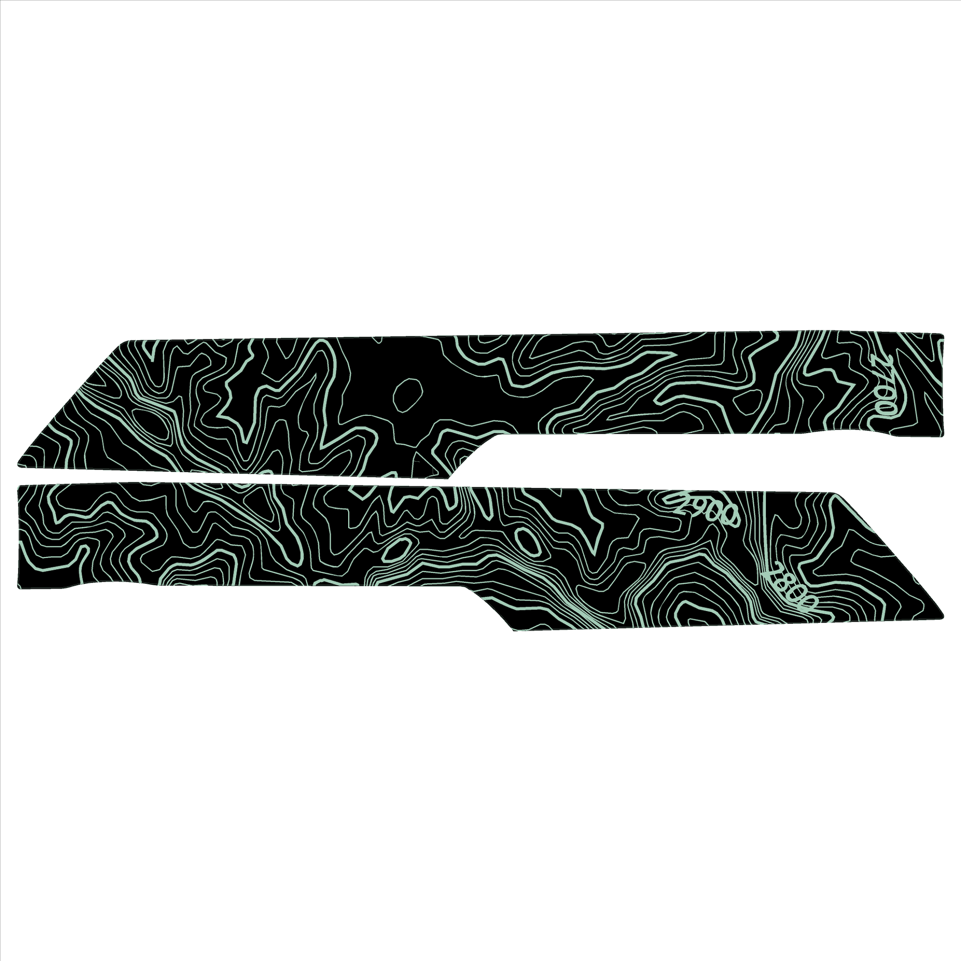 Topo Rear Interior Upper Door Card Insert Overlays (Printed Series) - 2021+ Bronco 4 Door - Speedlogix