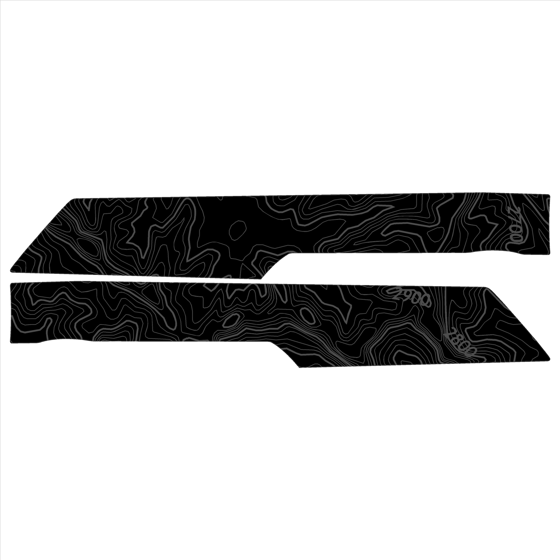 Topo Rear Interior Upper Door Card Insert Overlays (Printed Series) - 2021+ Bronco 4 Door - Speedlogix