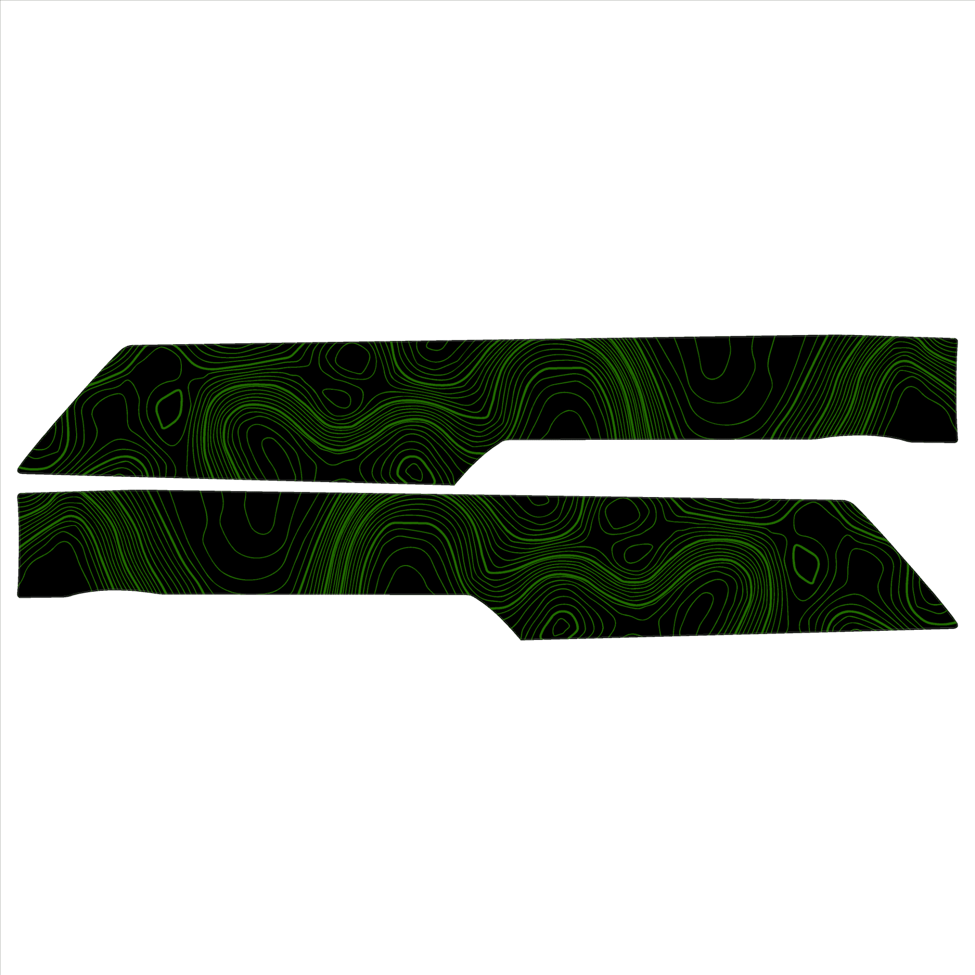 Topo Rear Interior Upper Door Card Insert Overlays (Printed Series) - 2021+ Bronco 4 Door - Speedlogix