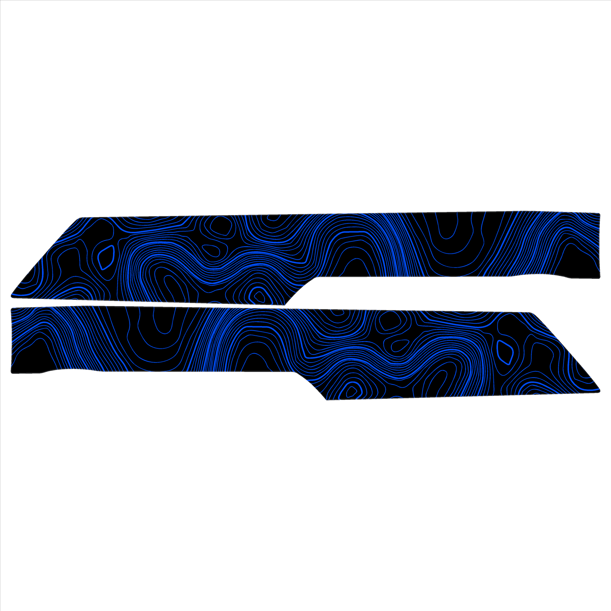 Topo Rear Interior Upper Door Card Insert Overlays (Printed Series) - 2021+ Bronco 4 Door - Speedlogix