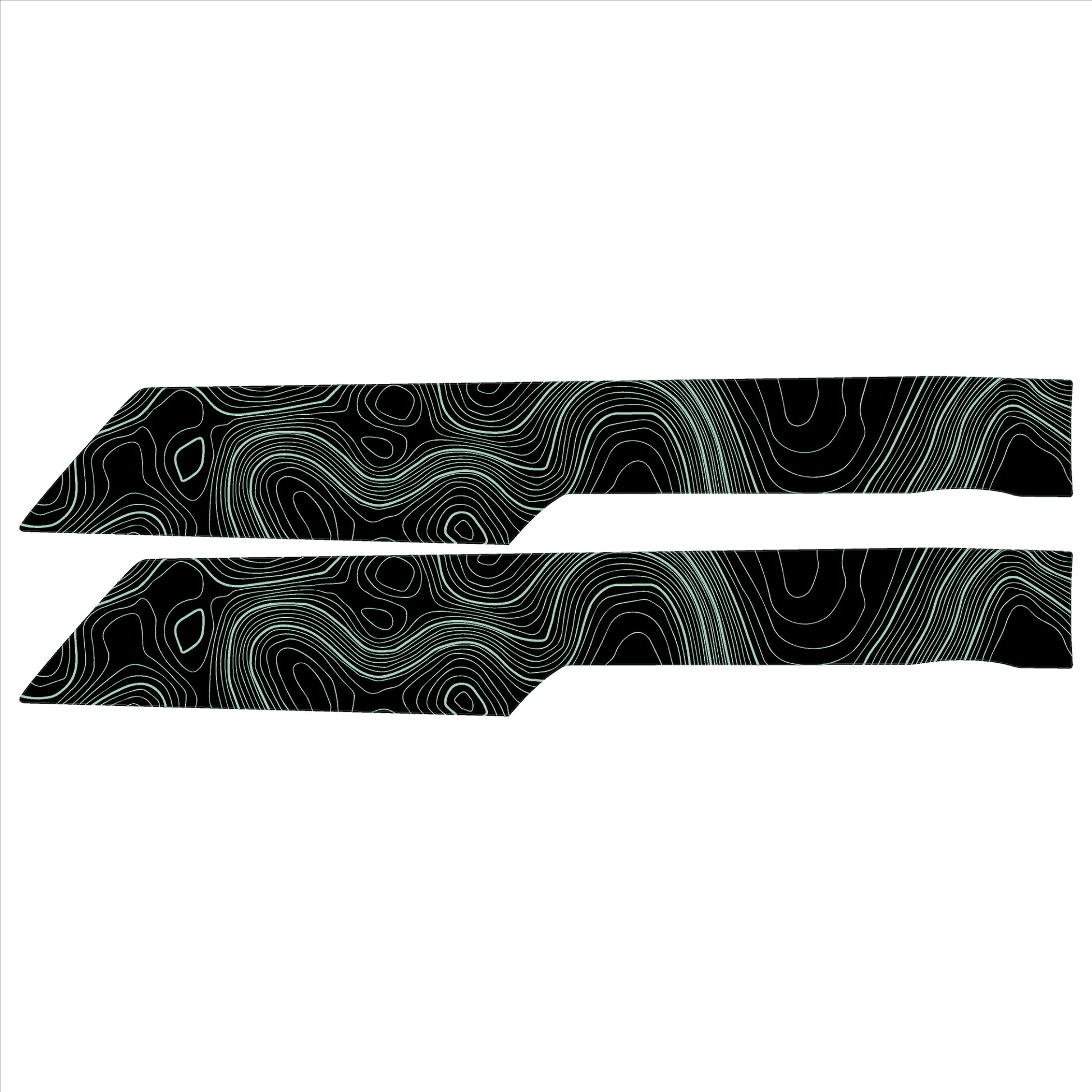 Topo Rear Interior Upper Door Card Insert Overlays (Printed Series) - 2021+ Bronco 4 Door - Speedlogix