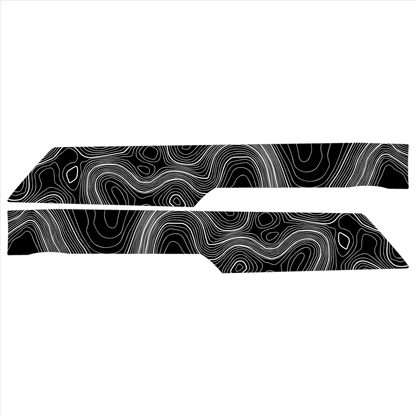 Topo Rear Interior Upper Door Card Insert Overlays (Printed Series) - 2021+ Bronco 4 Door - Speedlogix