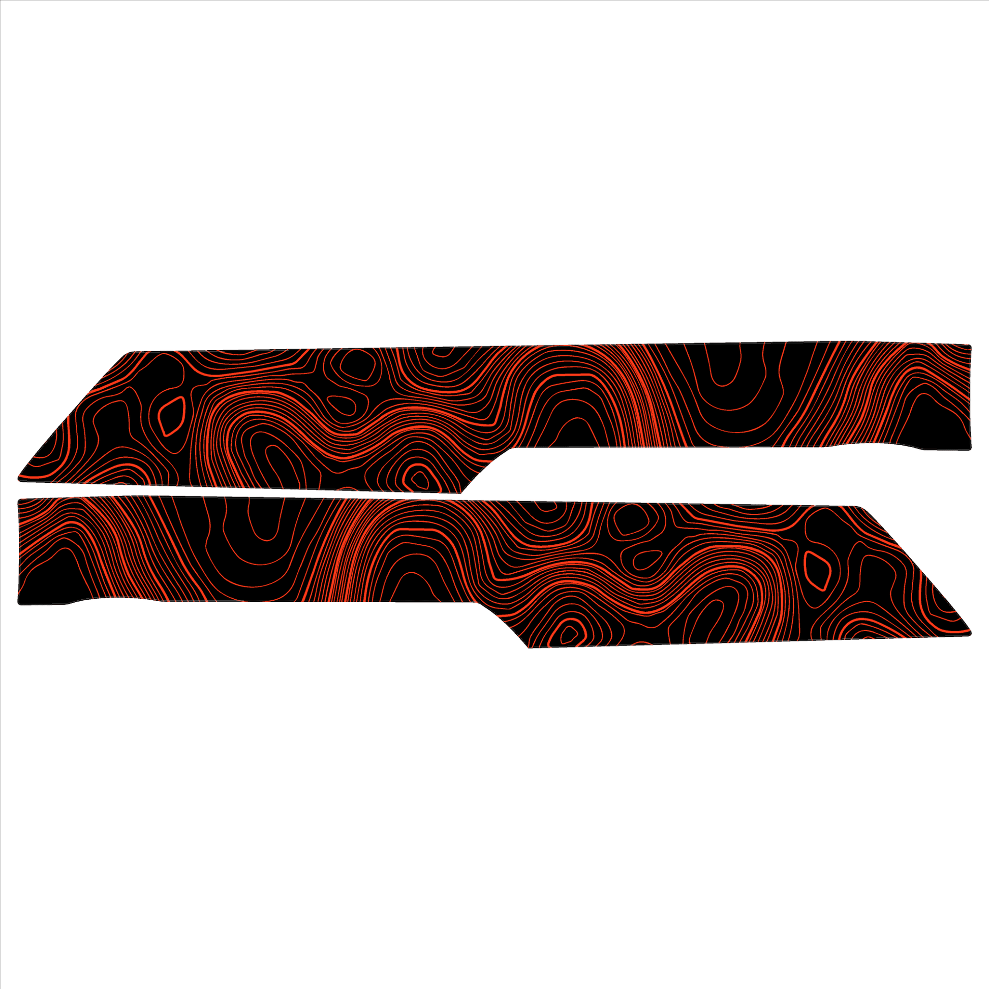Topo Rear Interior Upper Door Card Insert Overlays (Printed Series) - 2021+ Bronco 4 Door - Speedlogix