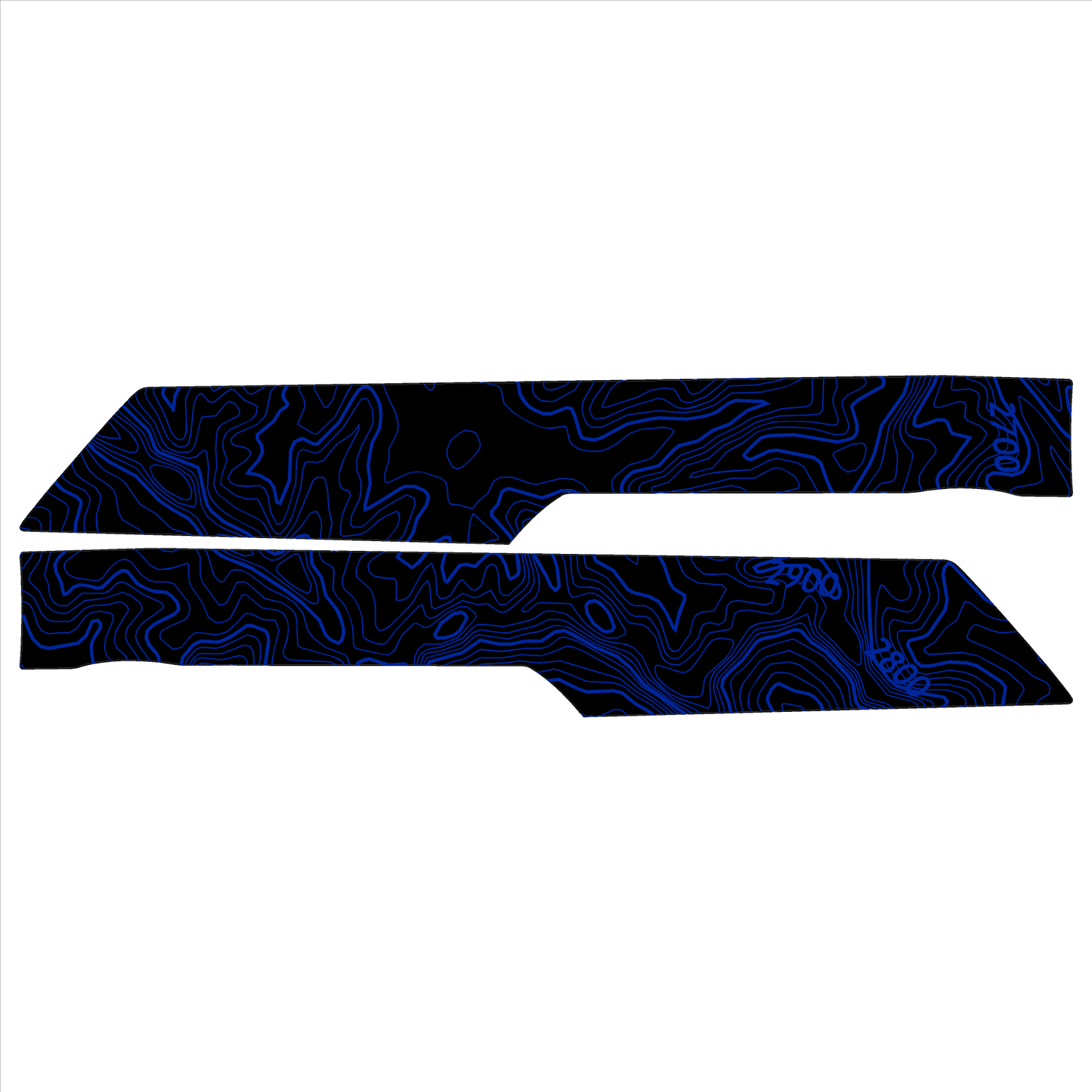 Topo Rear Interior Upper Door Card Insert Overlays (Printed Series) - 2021+ Bronco 4 Door - Speedlogix