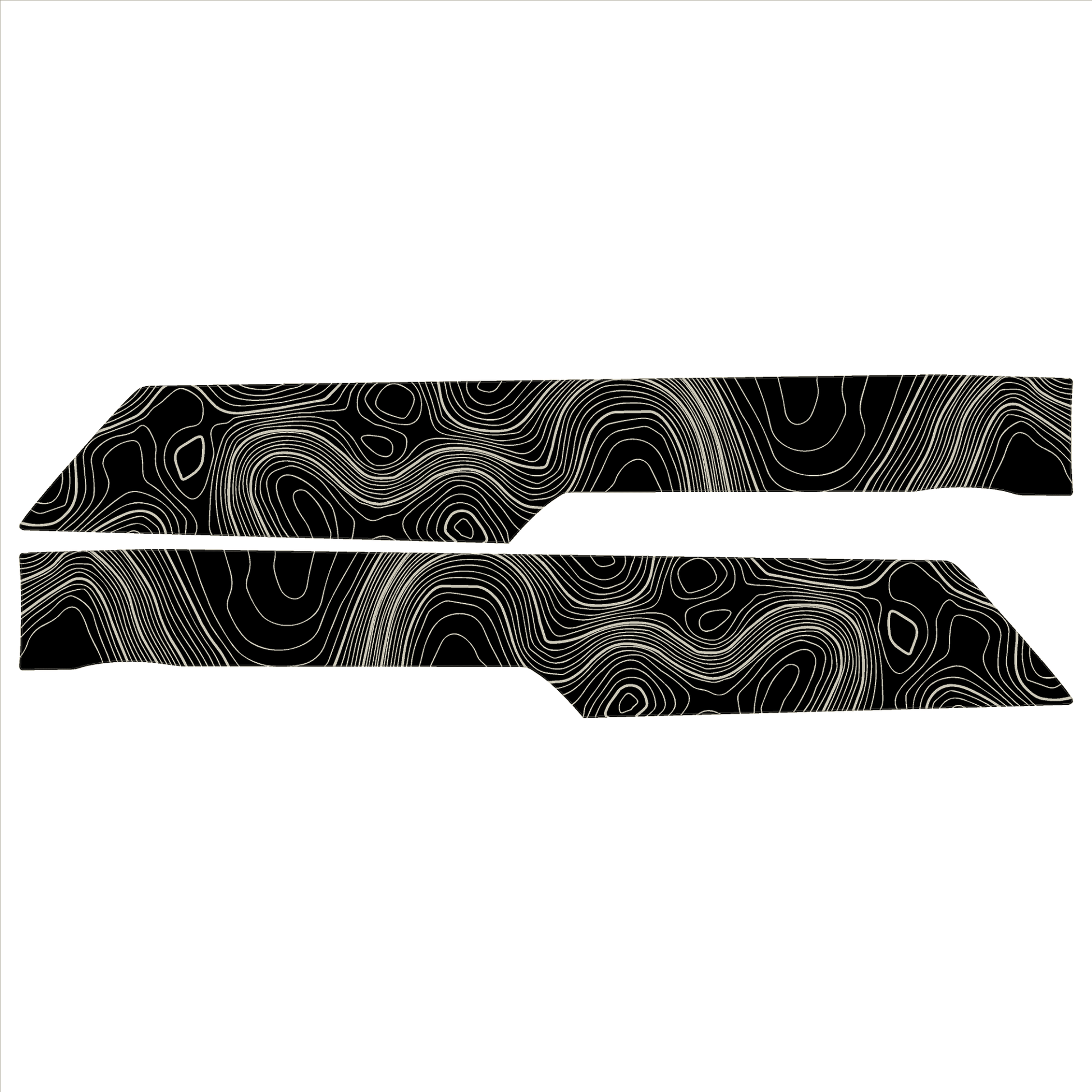 Topo Rear Interior Upper Door Card Insert Overlays (Printed Series) - 2021+ Bronco 4 Door - Speedlogix