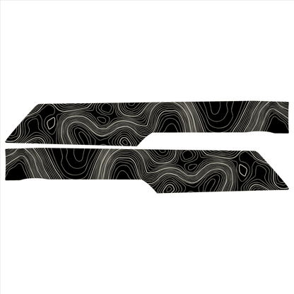 Topo Rear Interior Upper Door Card Insert Overlays (Printed Series) - 2021+ Bronco 4 Door - Speedlogix