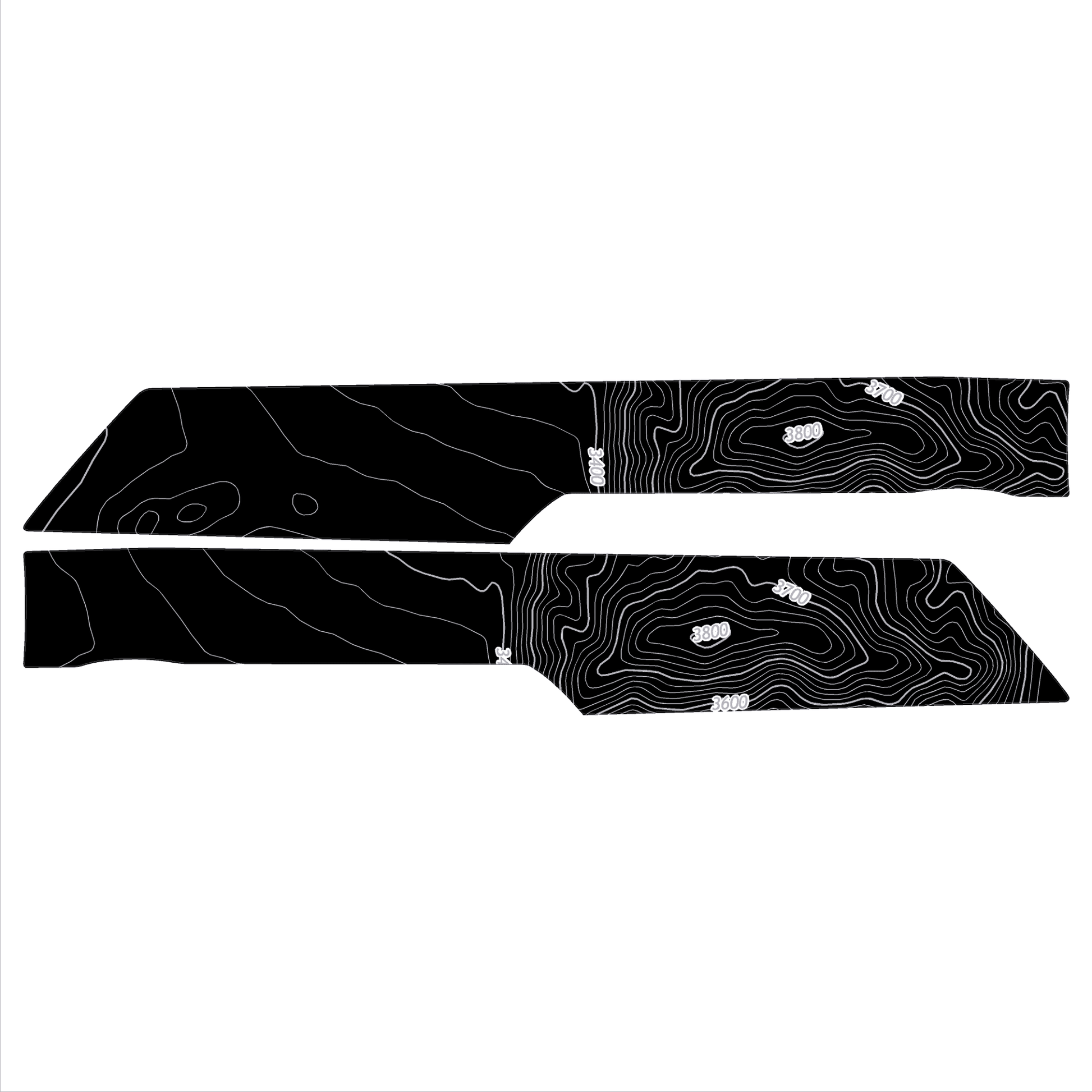 Topo Rear Interior Upper Door Card Insert Overlays (Printed Series) - 2021+ Bronco 4 Door - Speedlogix