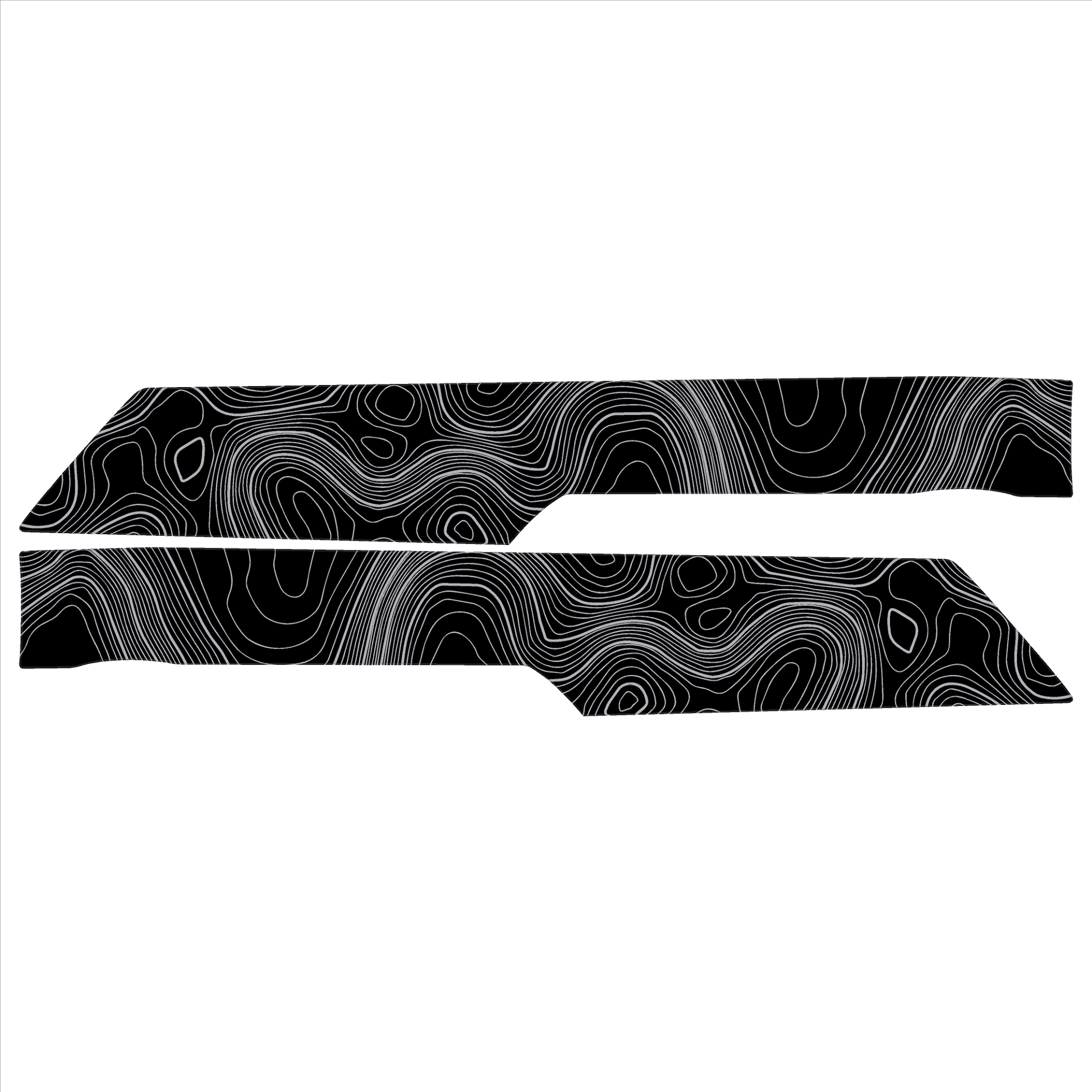 Topo Rear Interior Upper Door Card Insert Overlays (Printed Series) - 2021+ Bronco 4 Door - Speedlogix