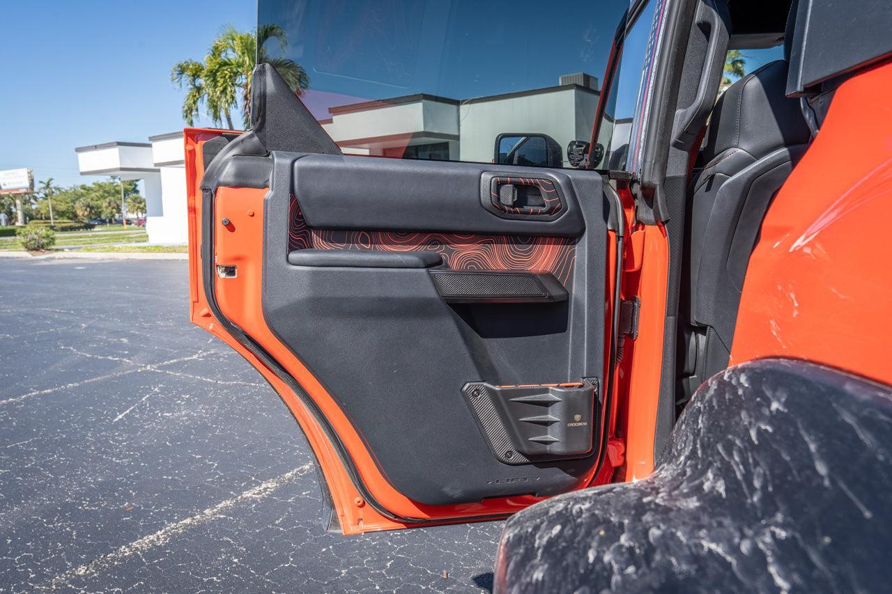 Topo Rear Interior Upper Door Card Insert Overlays (Printed Series) - 2021+ Bronco 4 Door - Speedlogix