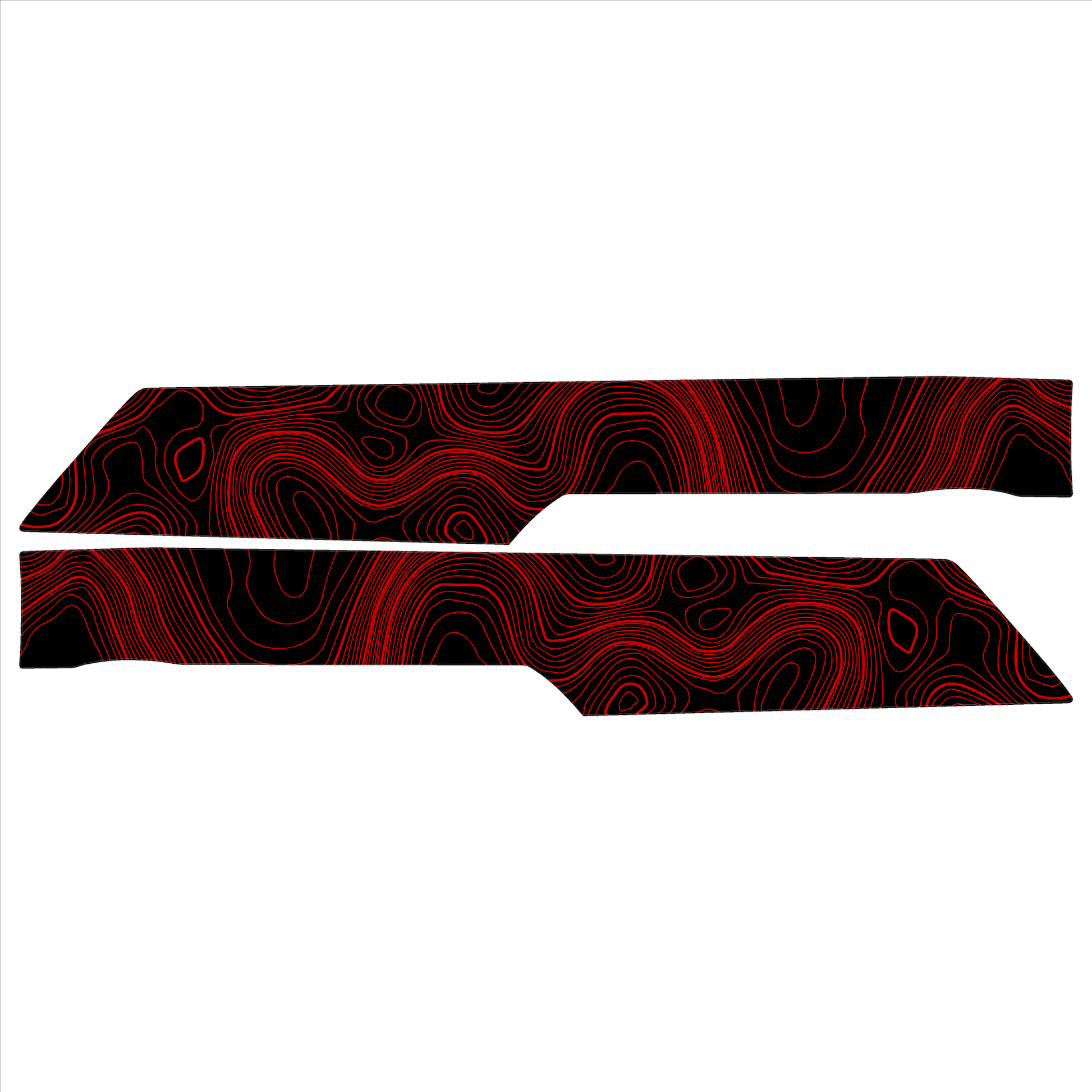 Topo Rear Interior Upper Door Card Insert Overlays (Printed Series) - 2021+ Bronco 4 Door - Speedlogix