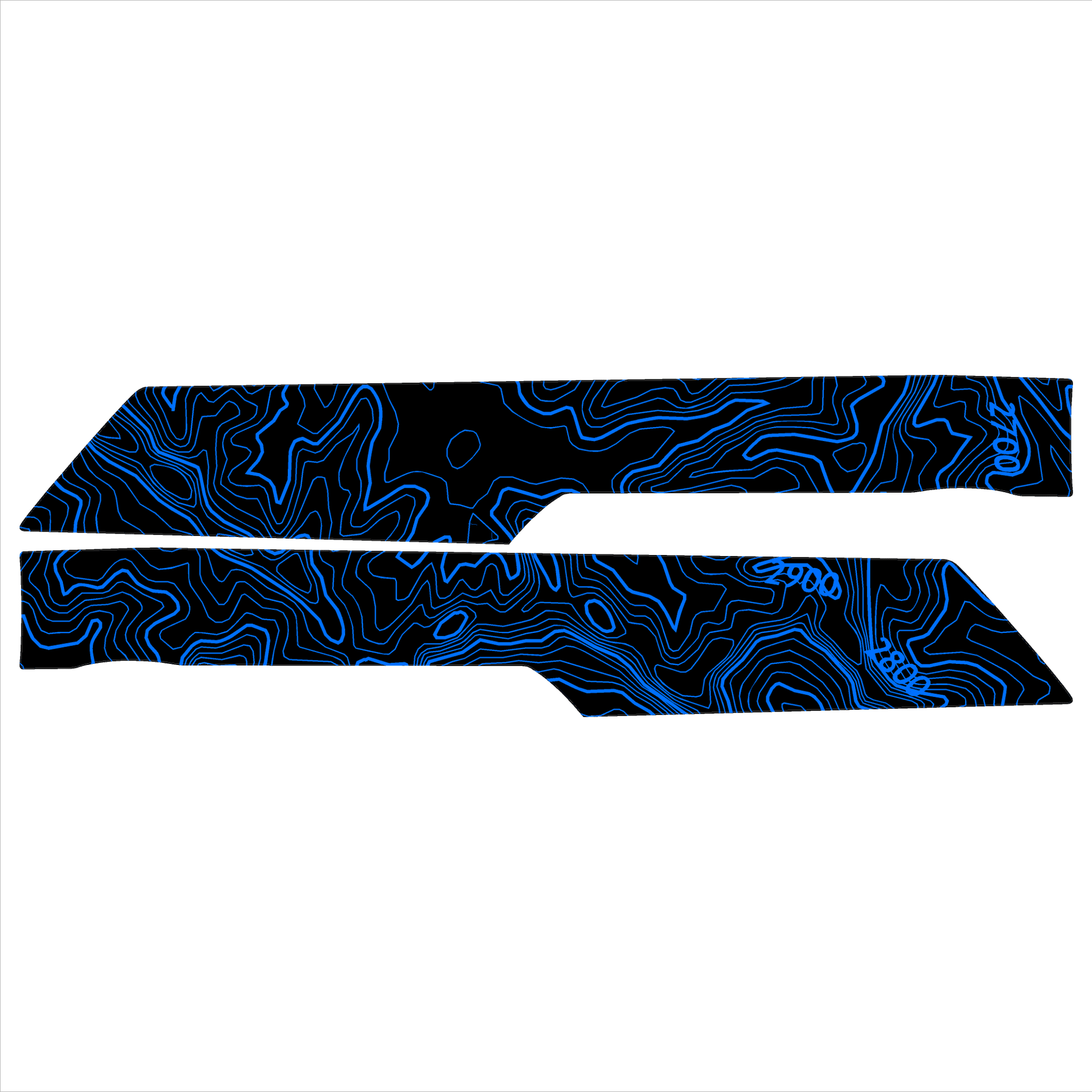 Topo Rear Interior Upper Door Card Insert Overlays (Printed Series) - 2021+ Bronco 4 Door - Speedlogix