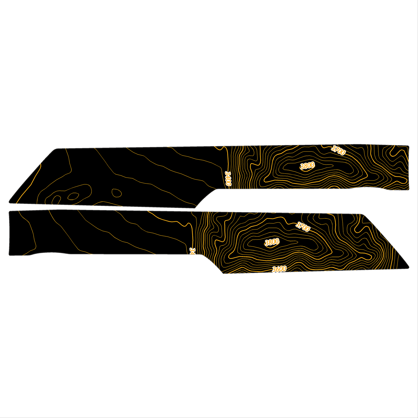 Topo Rear Interior Upper Door Card Insert Overlays (Printed Series) - 2021+ Bronco 4 Door - Speedlogix