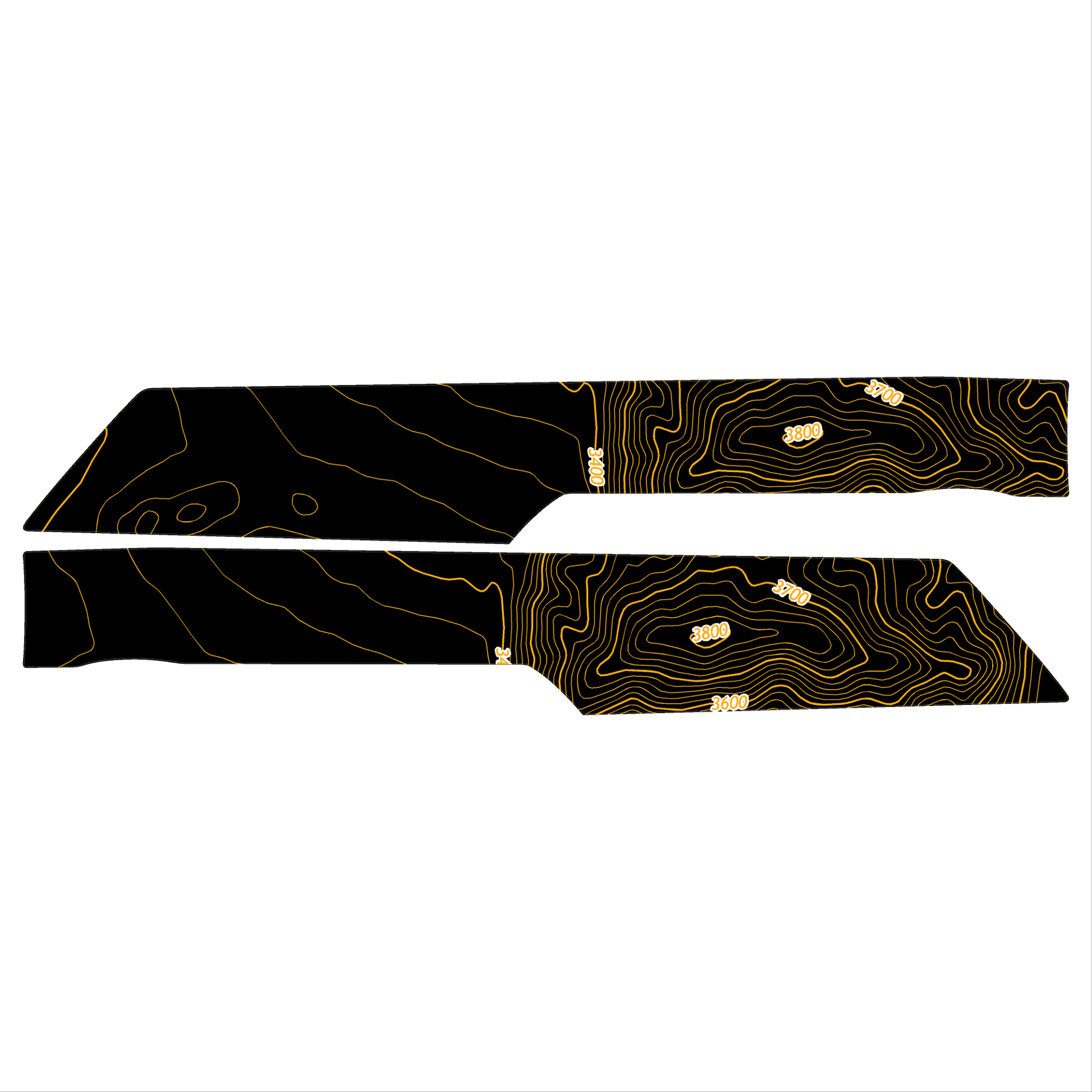 Topo Rear Interior Upper Door Card Insert Overlays (Printed Series) - 2021+ Bronco 4 Door - Speedlogix