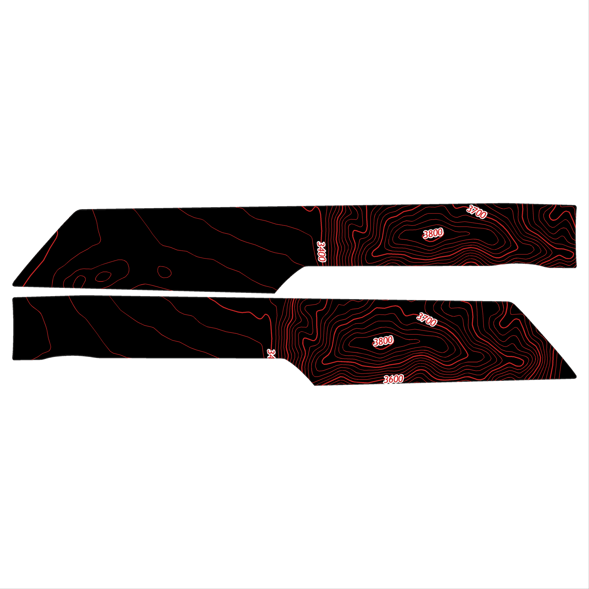 Topo Rear Interior Upper Door Card Insert Overlays (Printed Series) - 2021+ Bronco 4 Door - Speedlogix