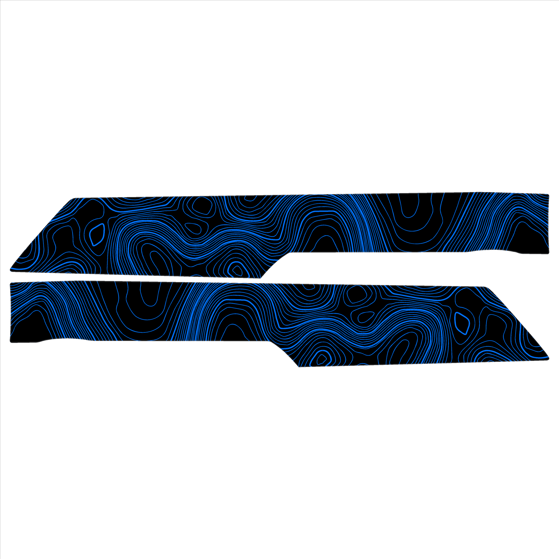 Topo Rear Interior Upper Door Card Insert Overlays (Printed Series) - 2021+ Bronco 4 Door - Speedlogix