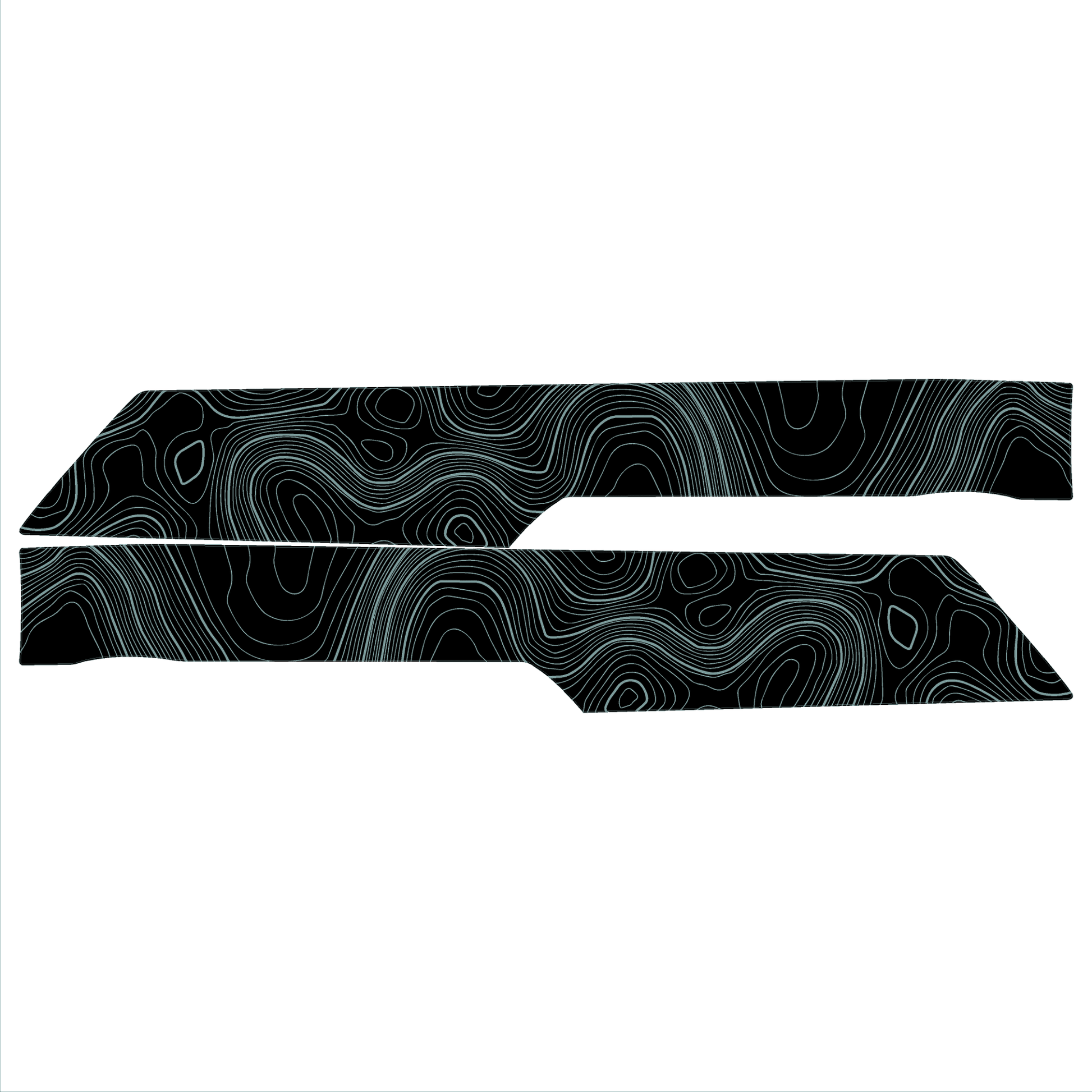 Topo Rear Interior Upper Door Card Insert Overlays (Printed Series) - 2021+ Bronco 4 Door - Speedlogix