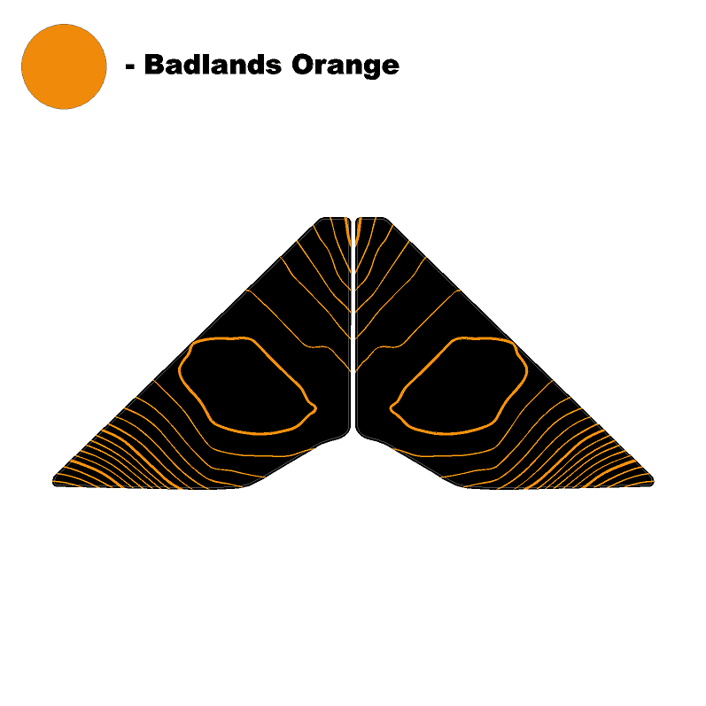 Topo Rear Window Triangle Overlay (Printed Series) - 2021+ Bronco 4 Door - Speedlogix