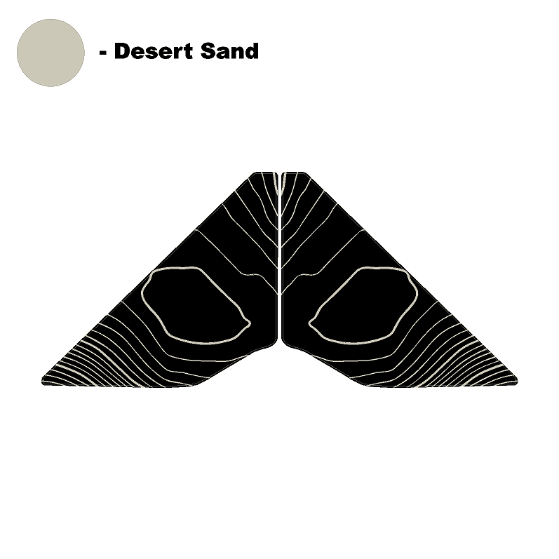 Topo Rear Window Triangle Overlay (Printed Series) - 2021+ Bronco 4 Door - Speedlogix