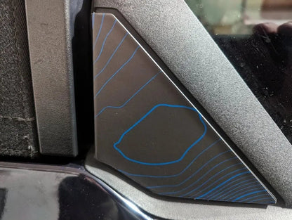 Topo Rear Window Triangle Overlay (Printed Series) - 2021+ Bronco 4 Door - Speedlogix