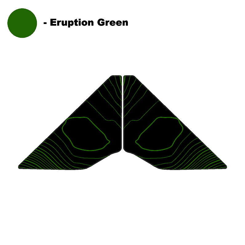 Topo Rear Window Triangle Overlay (Printed Series) - 2021+ Bronco 4 Door - Speedlogix