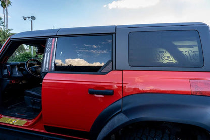 Topo Rear Window Triangle Overlay (Printed Series) - 2021+ Bronco 4 Door - Speedlogix