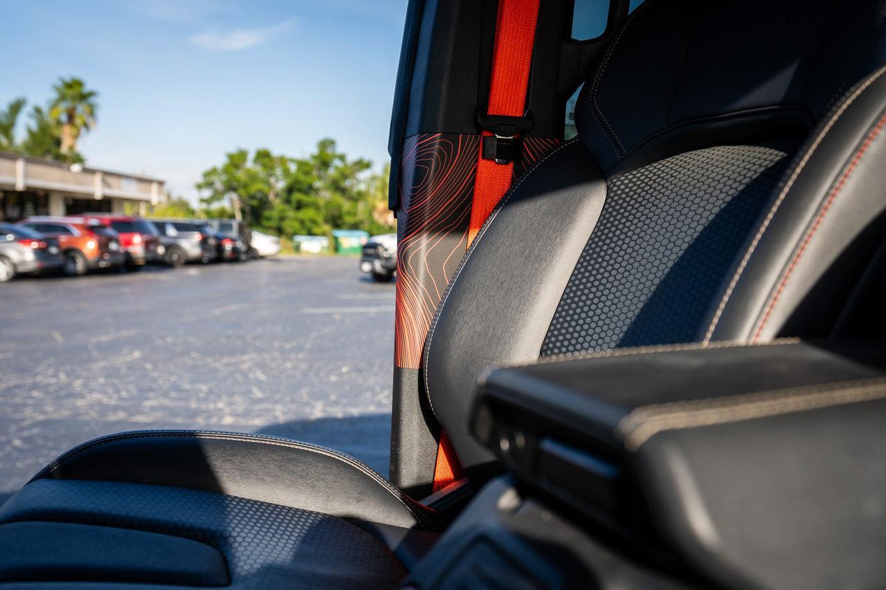 Topo Seatbelt Trim Protector (Printed Series) - 2021+ Bronco 4 Door - Speedlogix