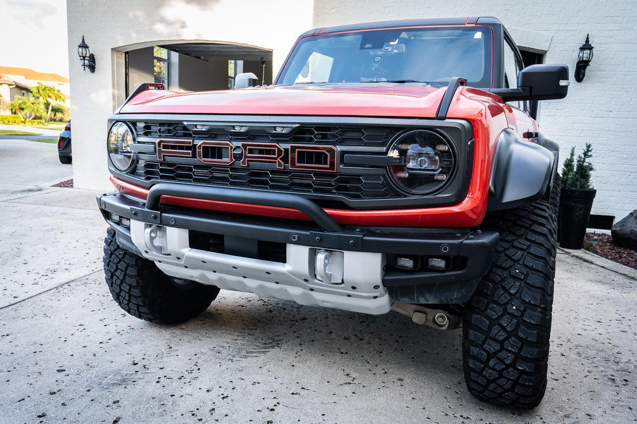 Topo Shortie Style Light Bar Overlays (Printed Series) - 2021+ Bronco (Standard Headlights) - Speedlogix