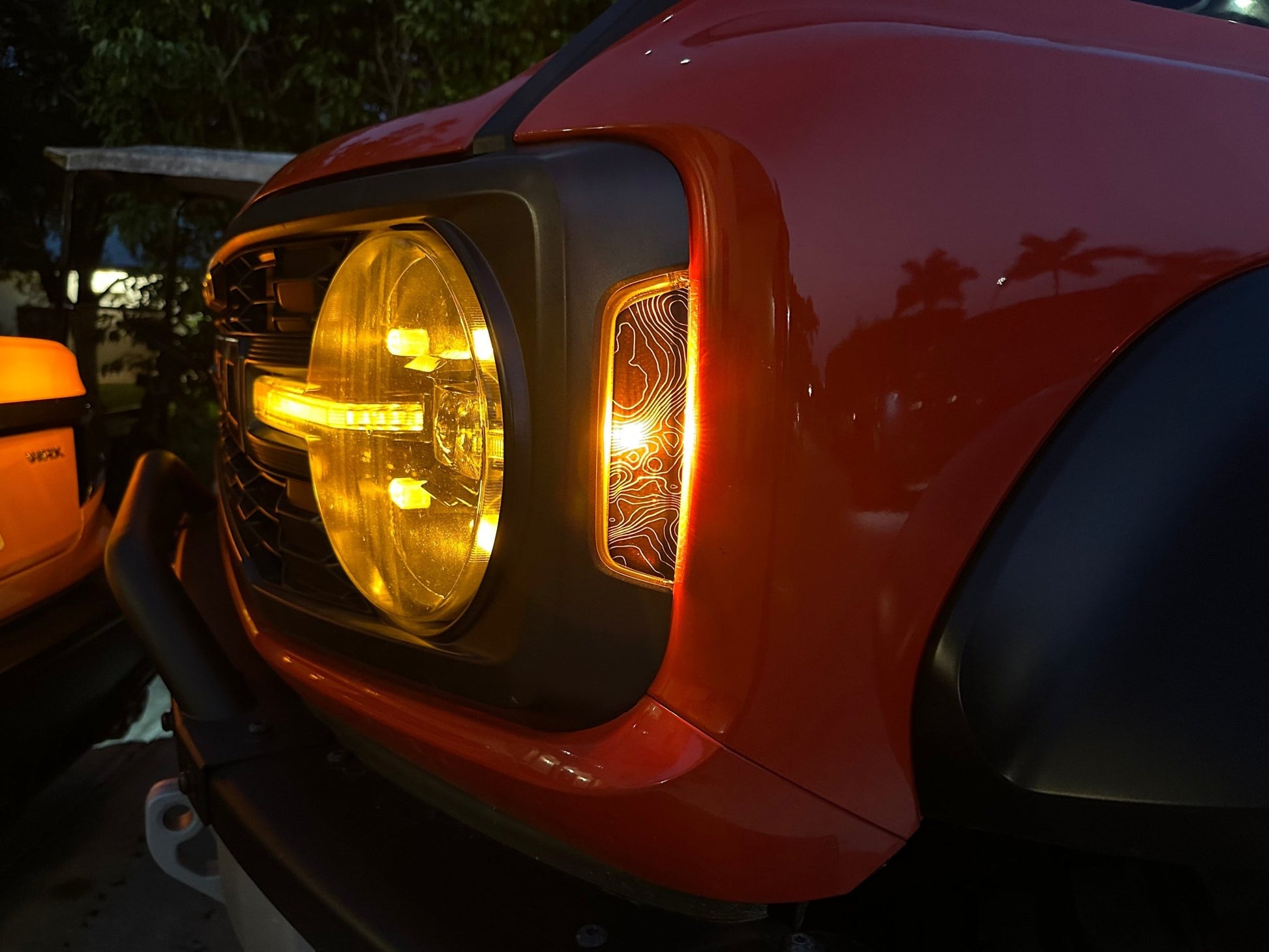 Topo Sidemarker Overlays (Front Only, Printed Series) - 2021+ Bronco (ALL) - Speedlogix