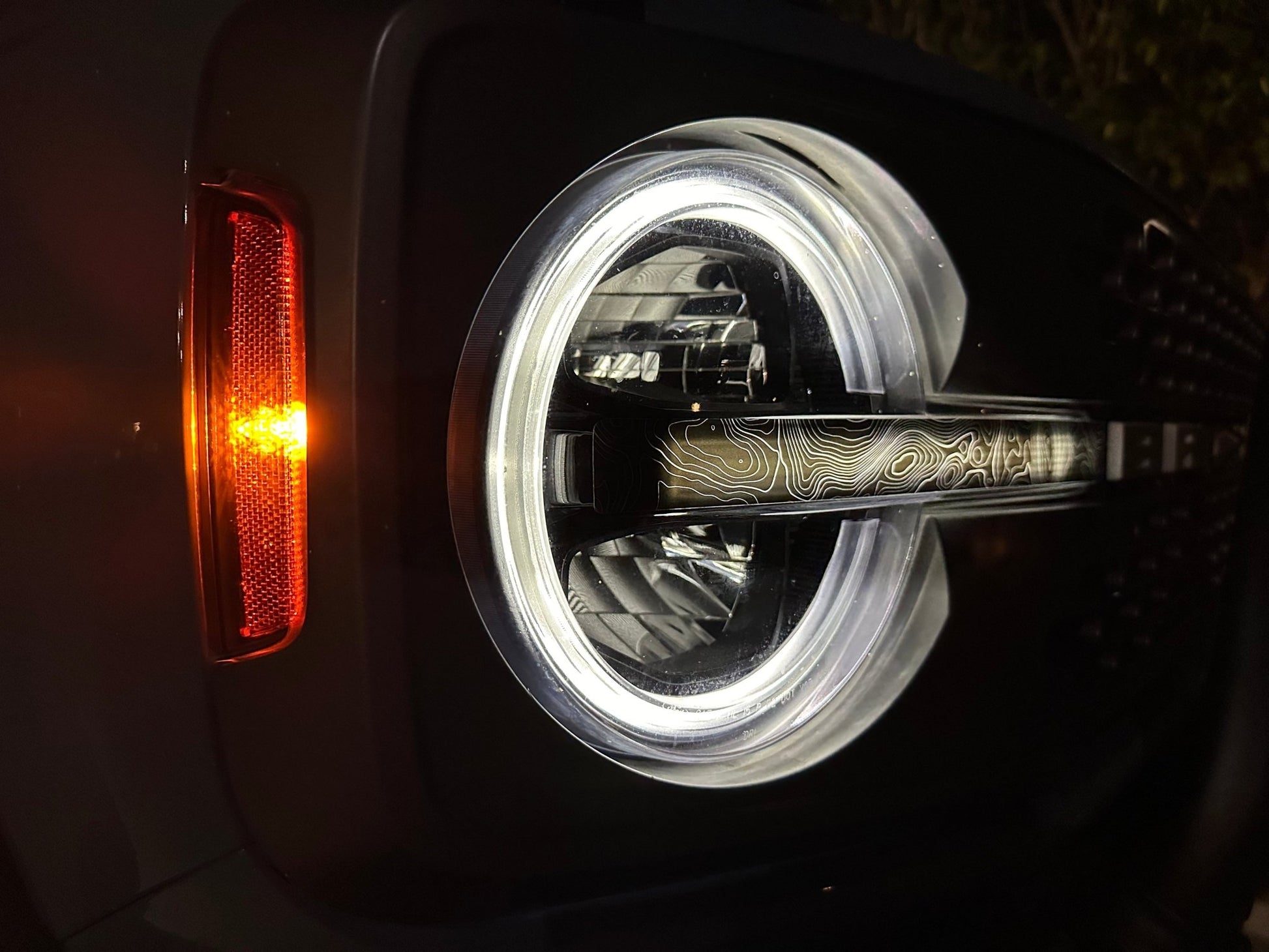 Topo Signature DRL Bar Overlays (Printed Series) - 2021+ Bronco (Signature Headlights) - Speedlogix