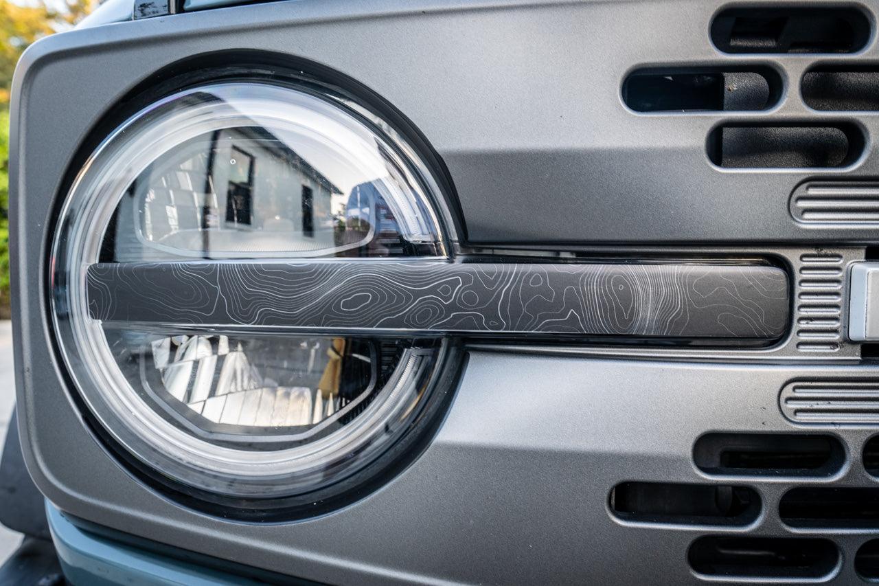 Topo Signature DRL Bar Overlays (Printed Series) - 2021+ Bronco (Signature Headlights)