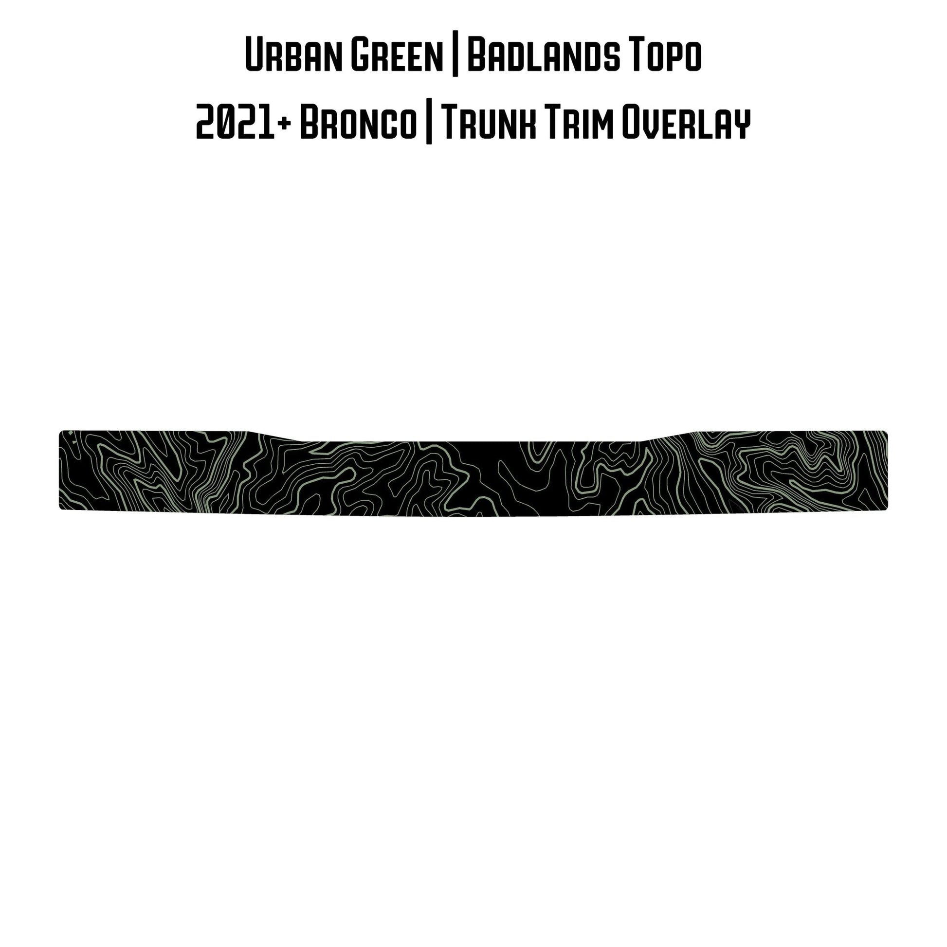 Topo Trunk Trim Overlay / Protector - 2021+ Bronco - Speedlogix