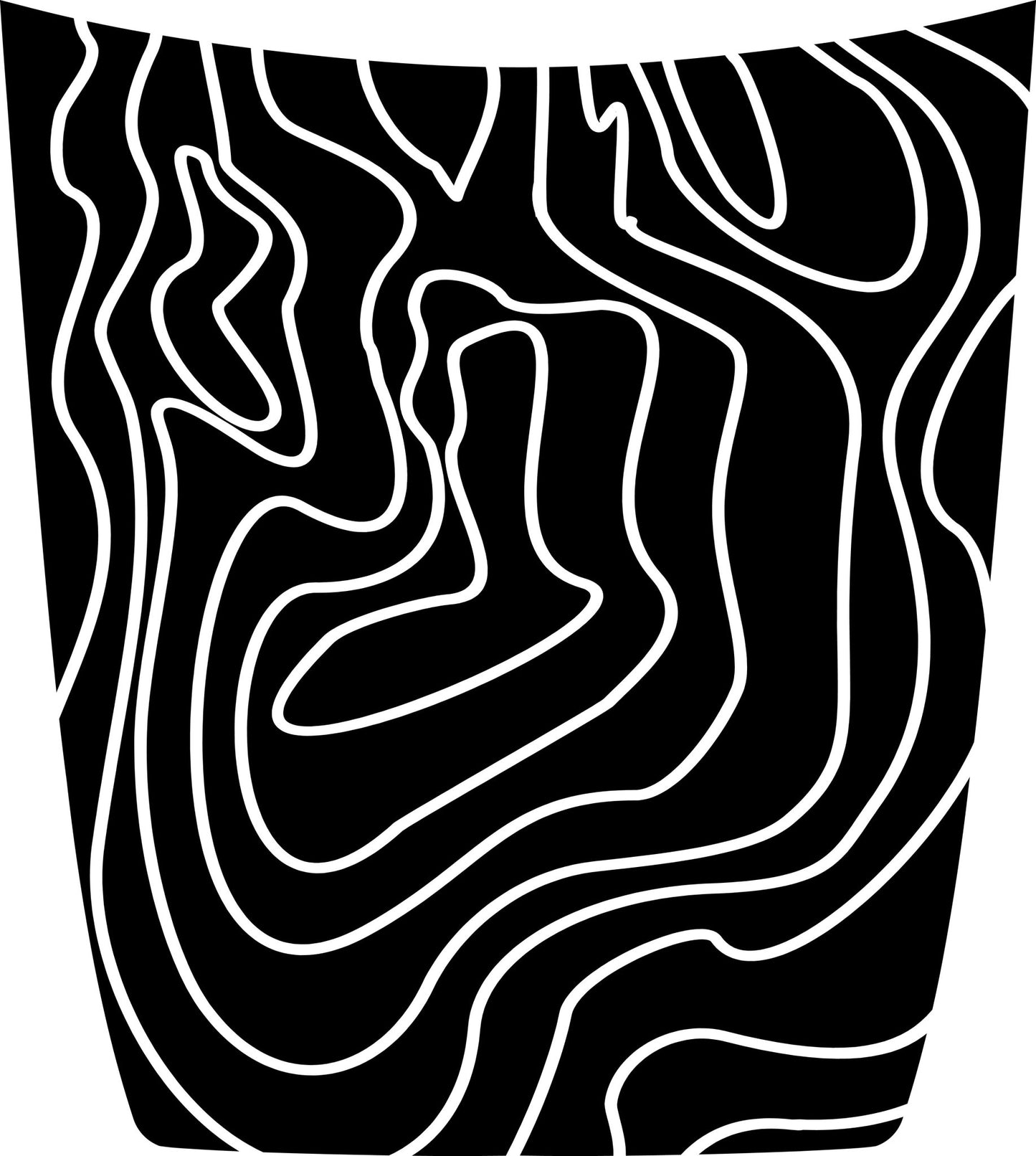 Topographic Hood Decal Cover for 2021 - 2025 Ford Bronco Sport - Speedlogix