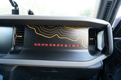 Topographic Map Dash Overlay V2 - 2021+ Bronco - Speedlogix
