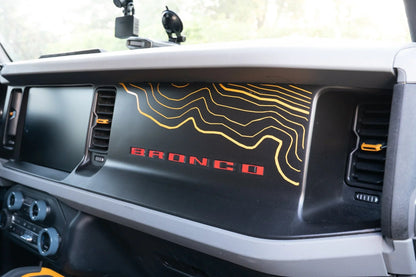 Topographic Map Dash Overlay V2 - 2021+ Bronco - Speedlogix