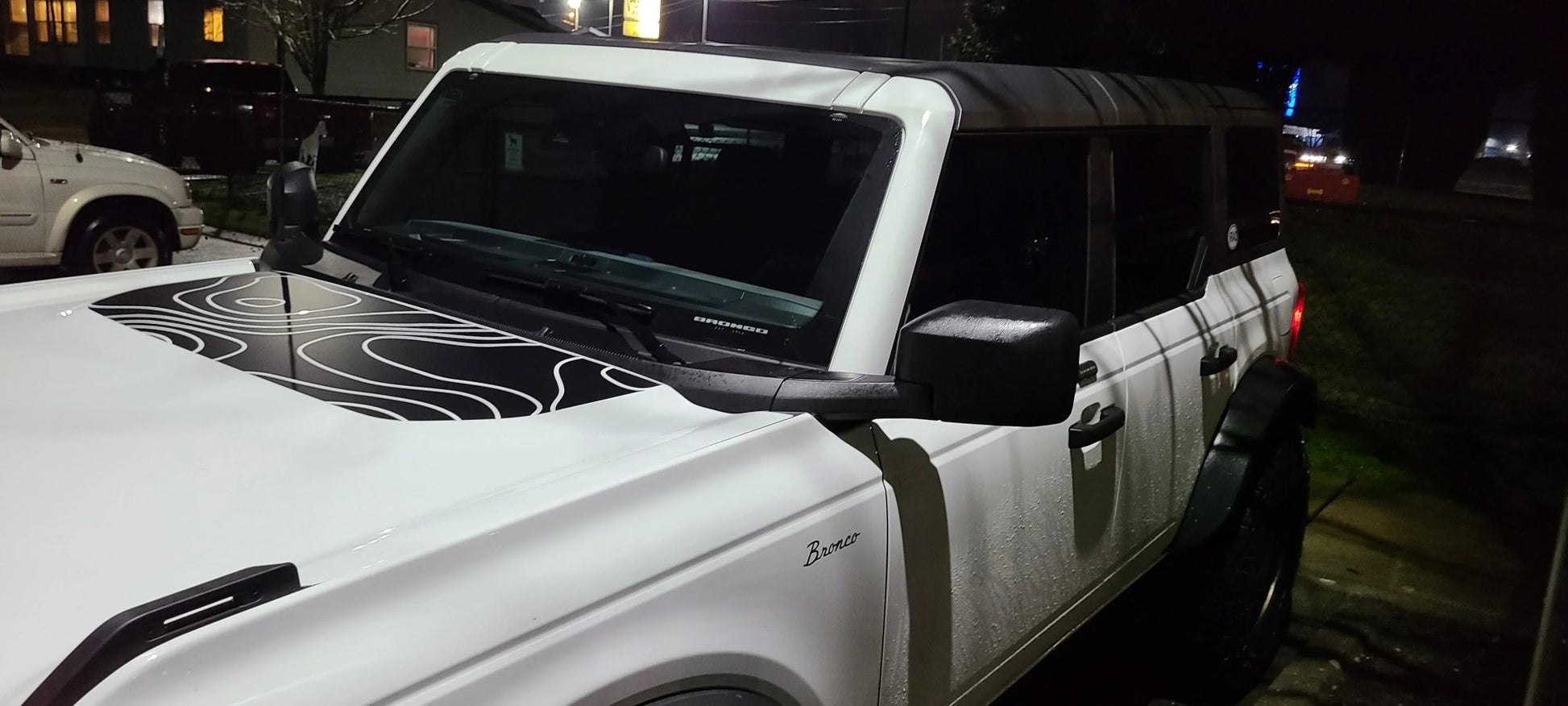 Topographic Map Hood Overlay - 2021+ Bronco - Speedlogix