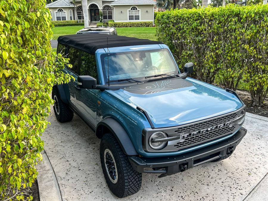 Topographic Map Hood Overlay - 2021+ Bronco - Speedlogix