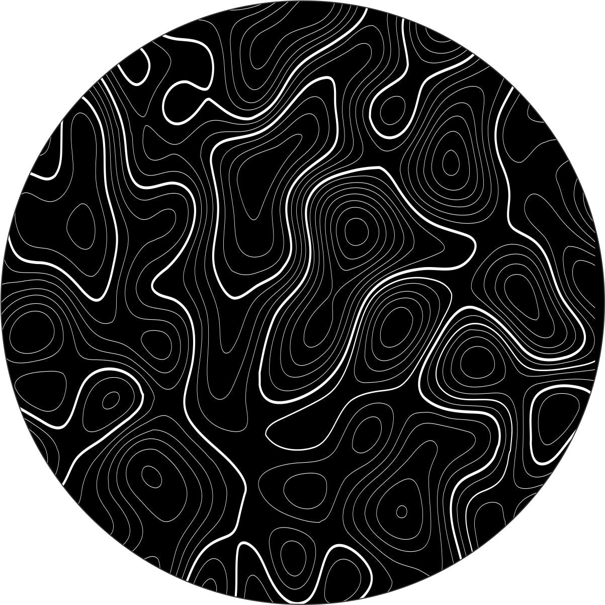 Topographic Map Spare Tire Cover for Jeep, Bronco, RV, Camper, Trailer, & More - Speedlogix