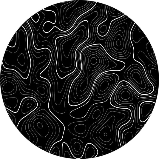 Topographic Map Spare Tire Cover for Jeep, Bronco, RV, Camper, Trailer, & More - Speedlogix